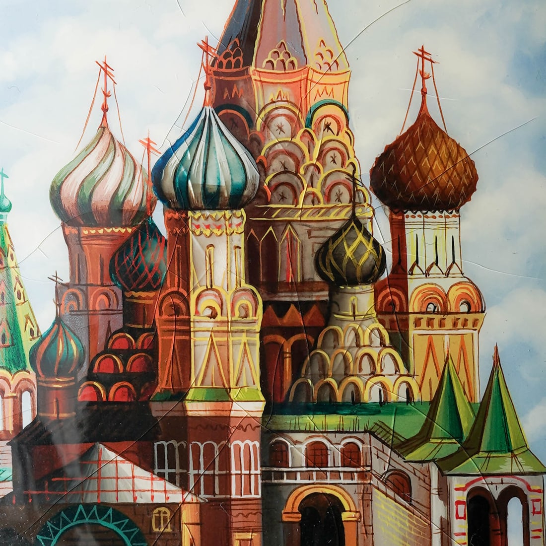 Russian Enameled Lacquerware Box - 2