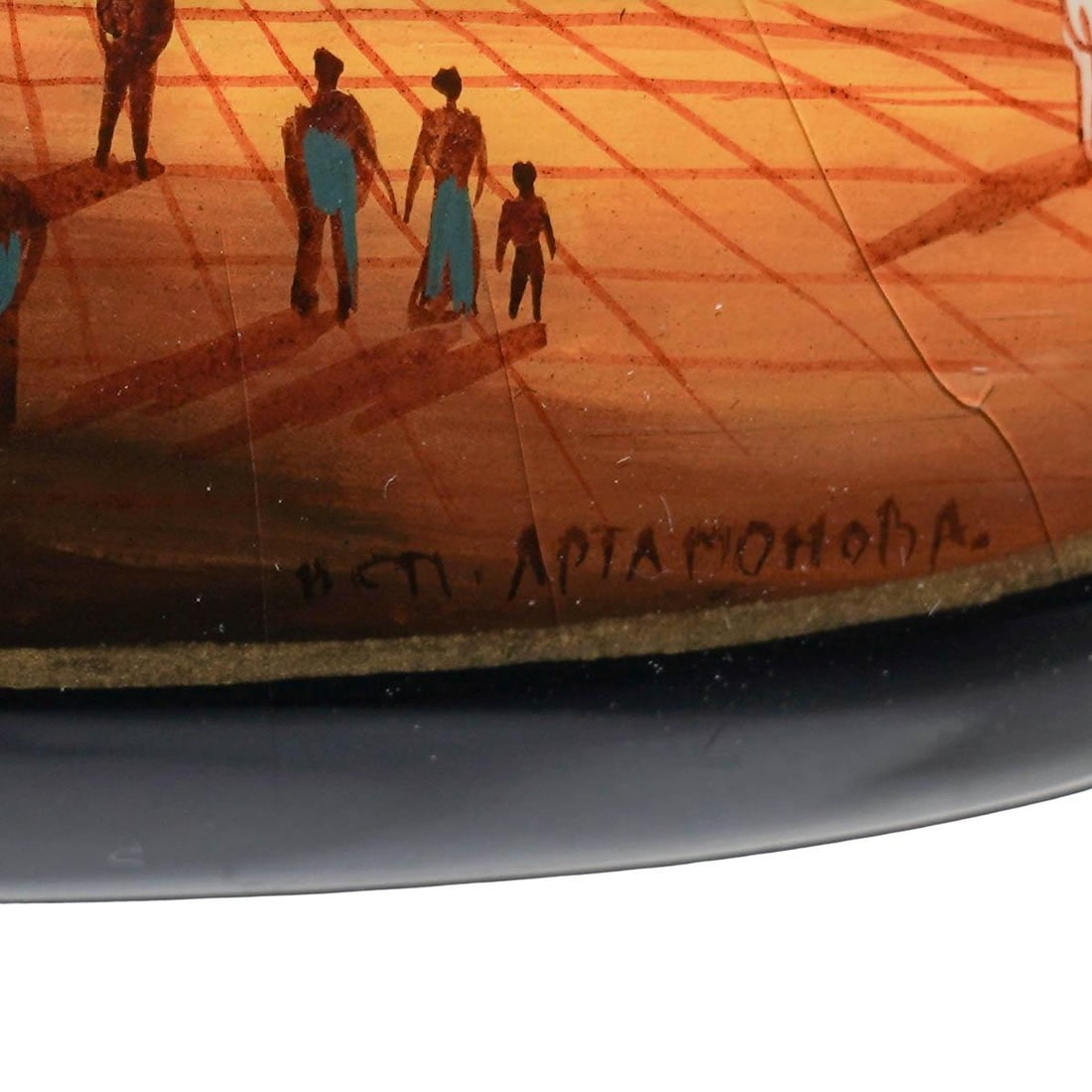 Russian Enameled Lacquerware Box - 4