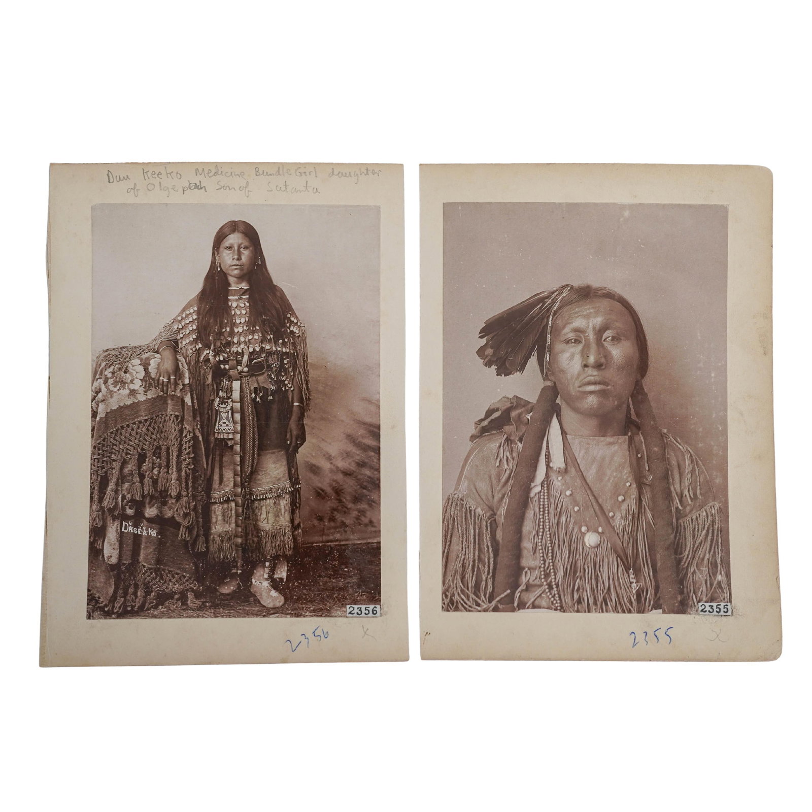 (2 Pc) 1890s Native American Historic Photographs By George W. Bretz (1 of 2)