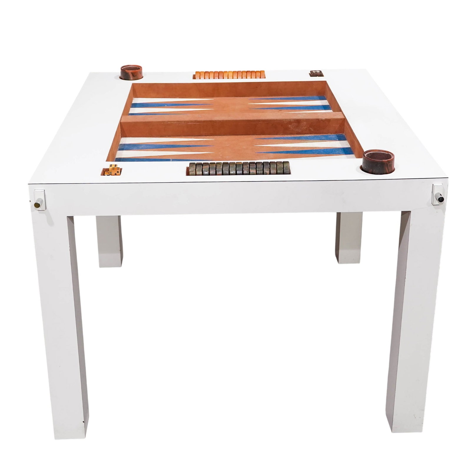 (5 Pc) Retro Backgammon Table & Chairs - 3