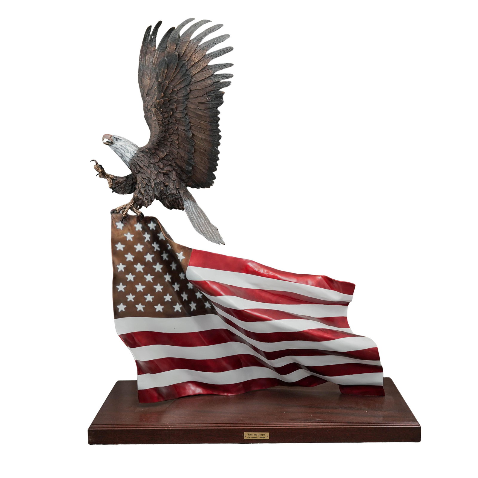 Lorenzo Ghiglieri 'Stars & Stripes' Bronze Eagle Sculpture (1 of 8)