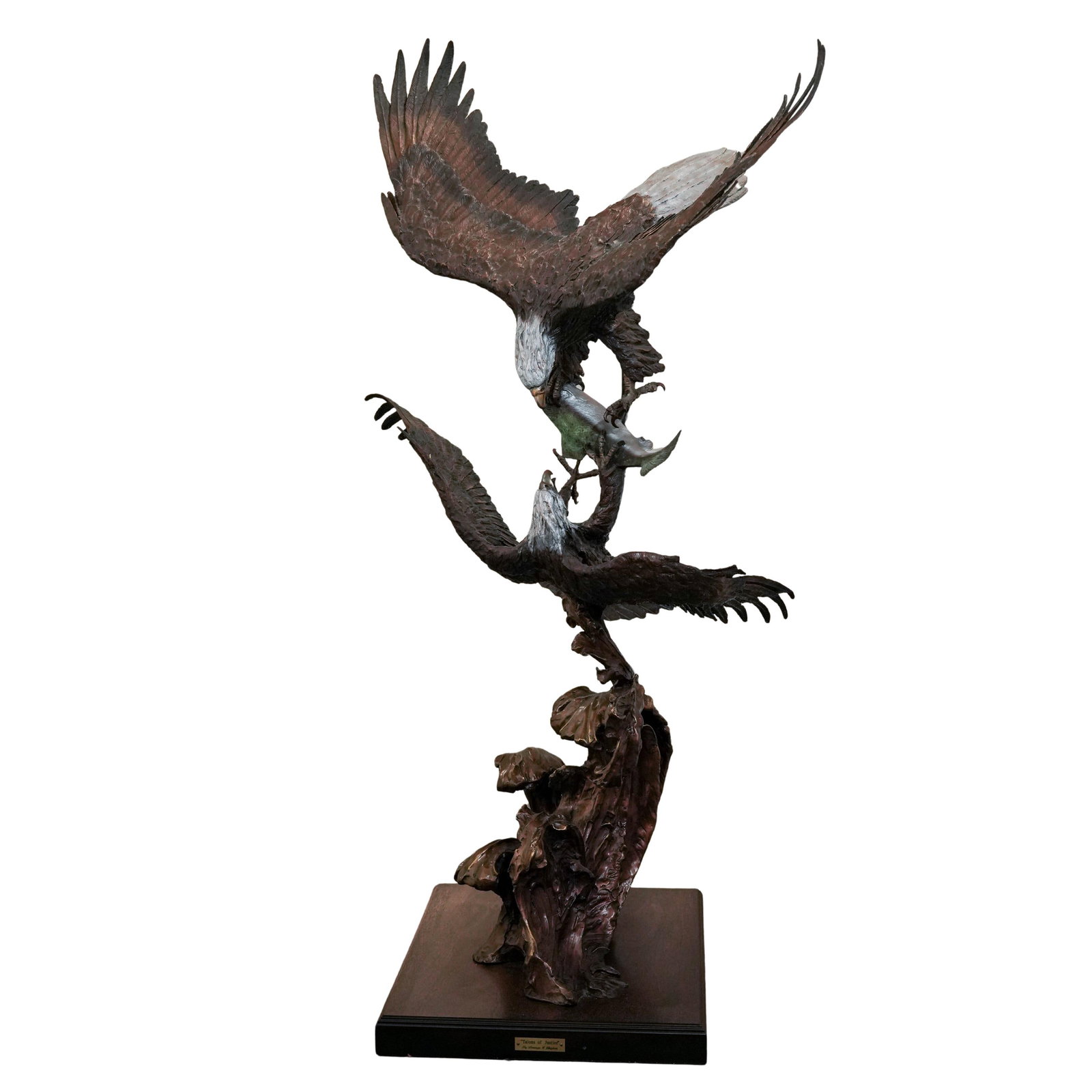 Lorenzo Ghiglieri 'Talons of Justice' Bronze Eagles Sculpture (1 of 9)