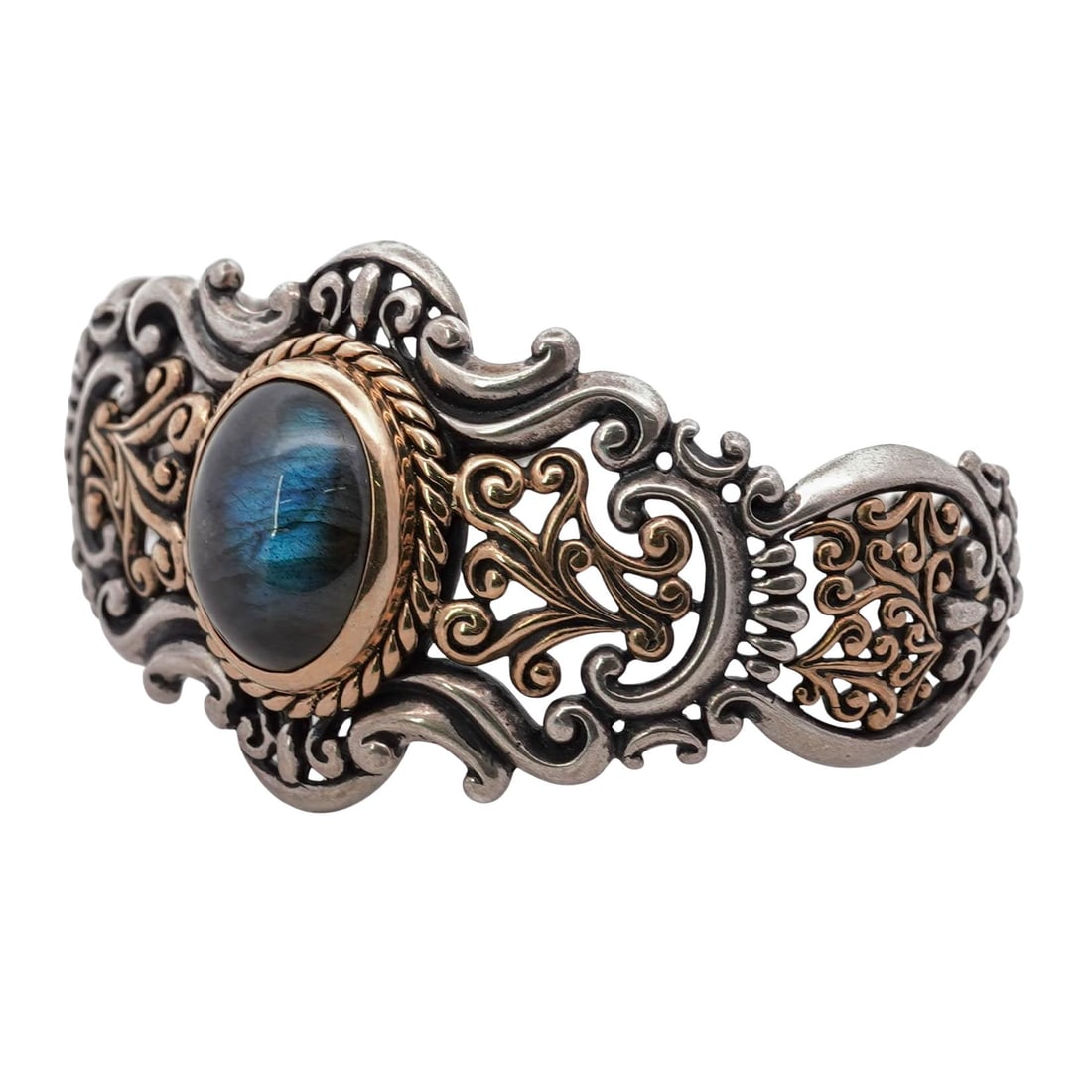 Carolyn Pollack Relios Sterling Silver Brass & Labradorite Cuff Bracelet (1 of 5)