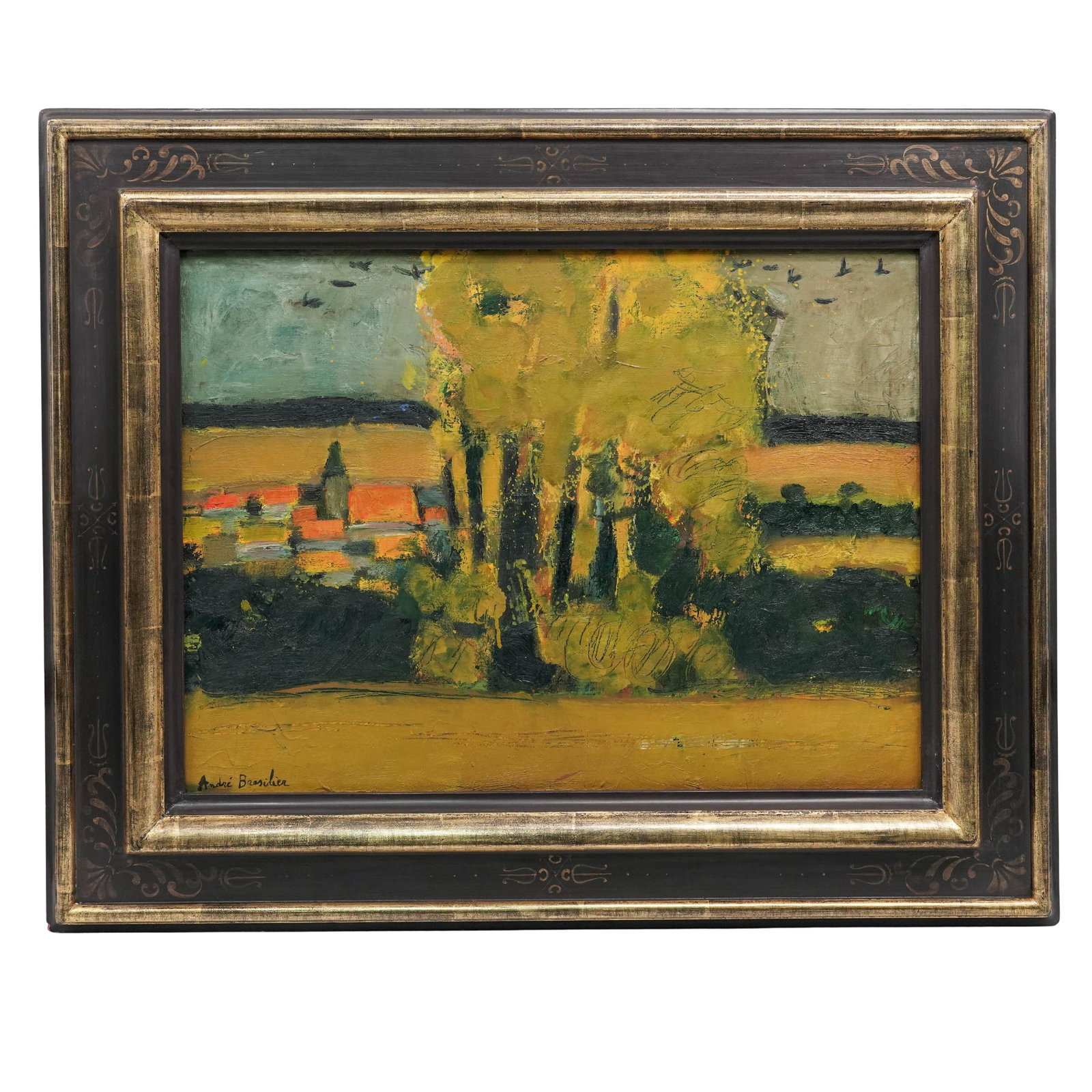 Ex-Sotheby's Andre Brasilier (French, 1929) Landscape Oil On Canvas Painting (1 of 6)