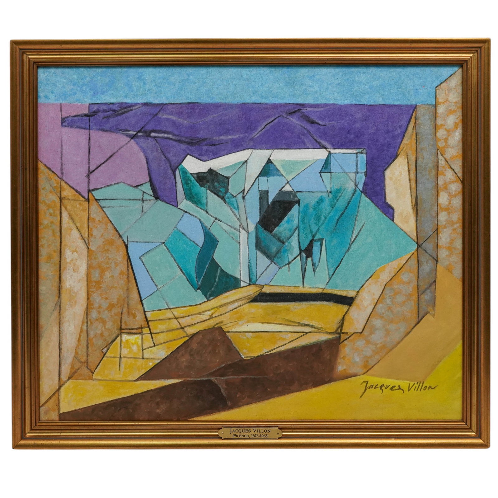 Attrib. Jacques Villon (French, 1875-1963) "Paysage aux Grande Arbres" Painting (1 of 10)