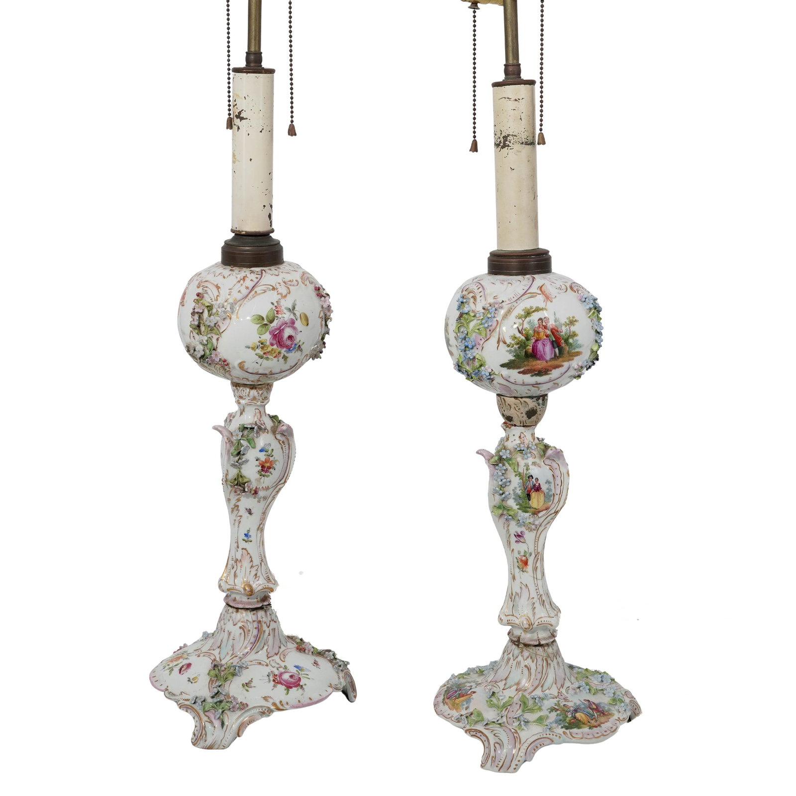 Pair Of Carl Thieme Dresden Porcelain Table Lamps (1 of 12)