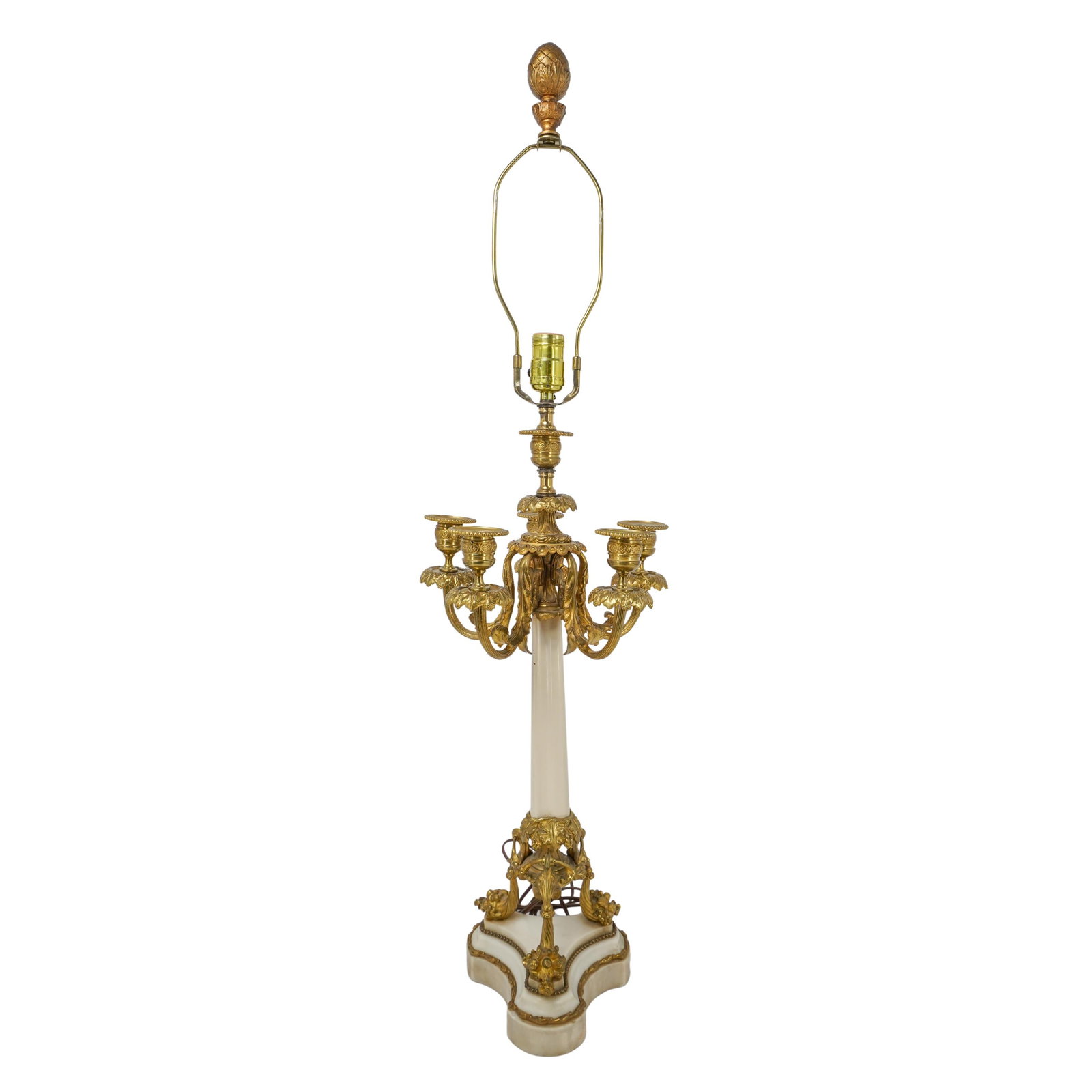 French Ormolu Louis XV-Style Candelabra Table Lamp (1 of 7)
