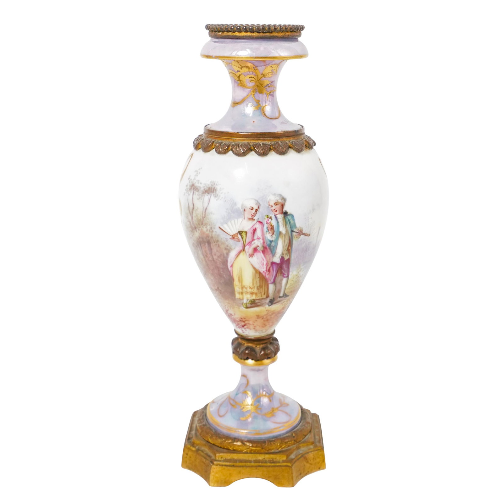 Signed French Porcelain and Bronze Vase (1 of 7)