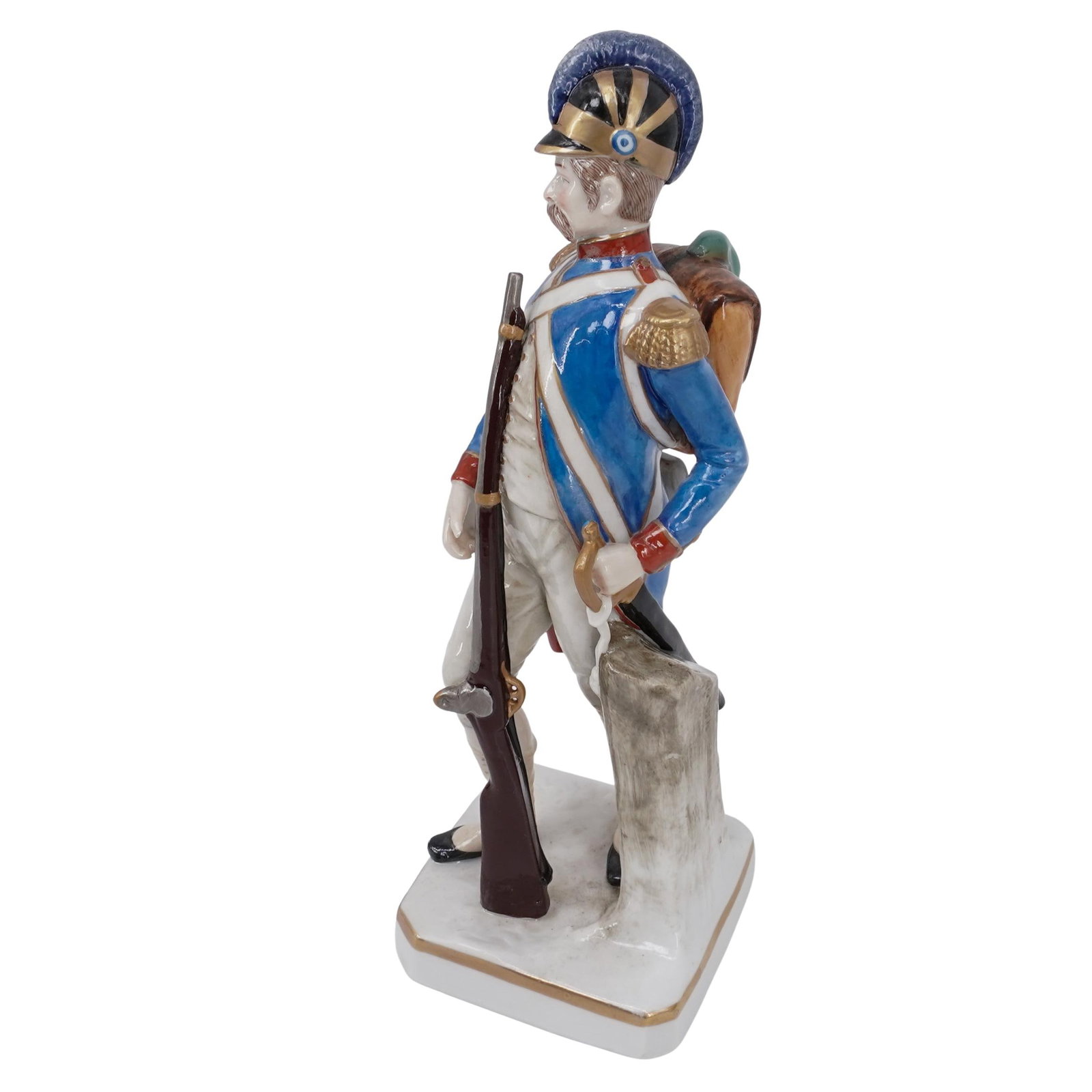 Antique Sitzendorf Porcelain Napoleonic Military Grenadier Soldier (1 of 4)