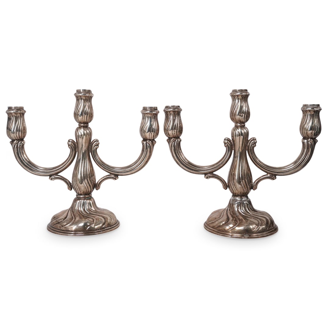 Pair of Antique August Betz Co. German 800 Silver Candelabras (1 of 8)