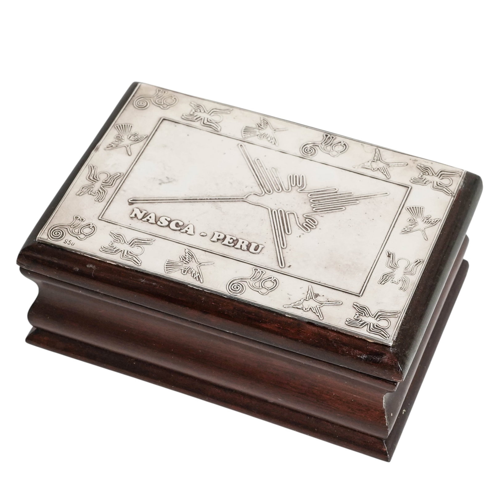 Peruvian 950 Silver & Wood Memento Box (1 of 6)