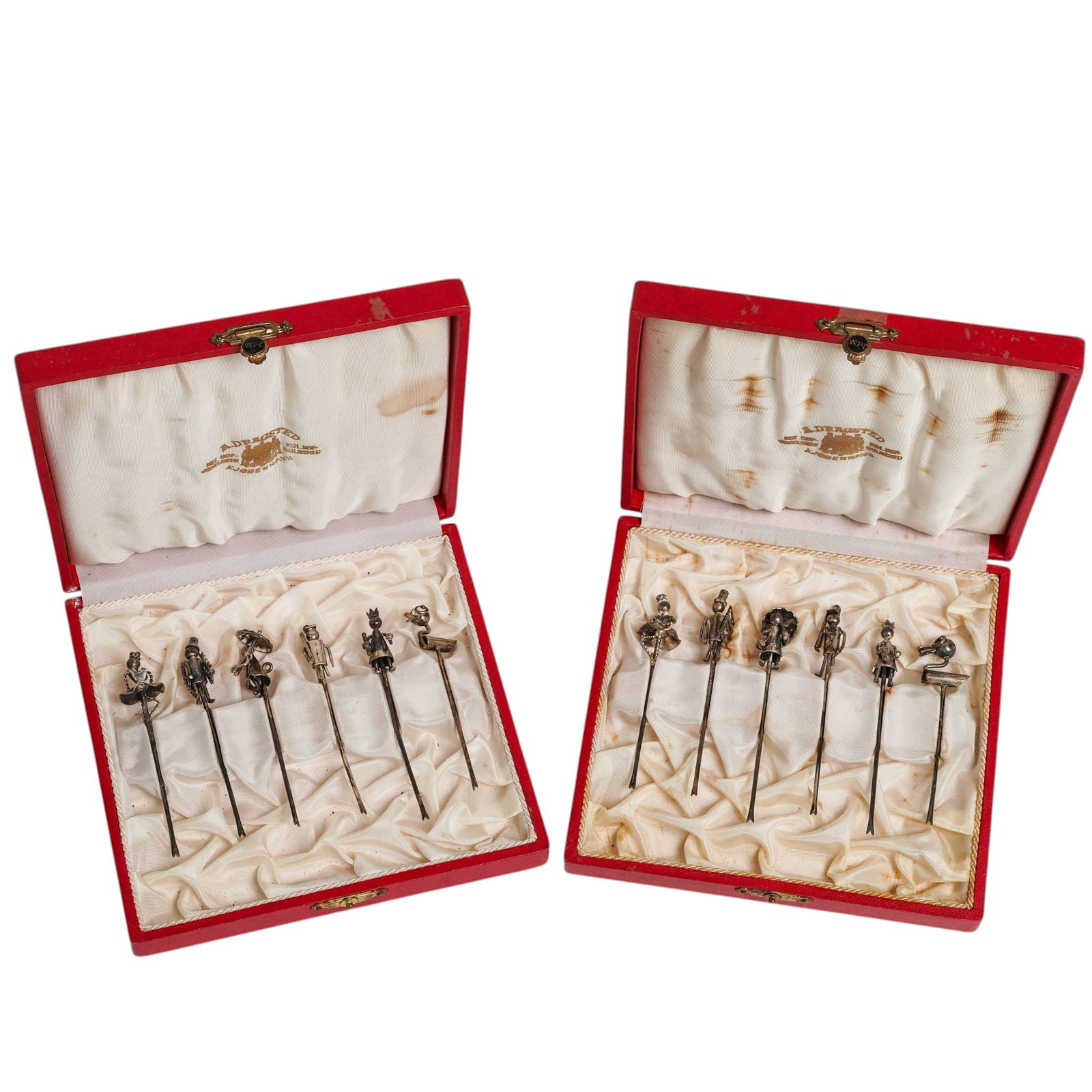 (12pc) A. Dragsted Sterling Silver Cocktail Picks Sets (1 of 5)