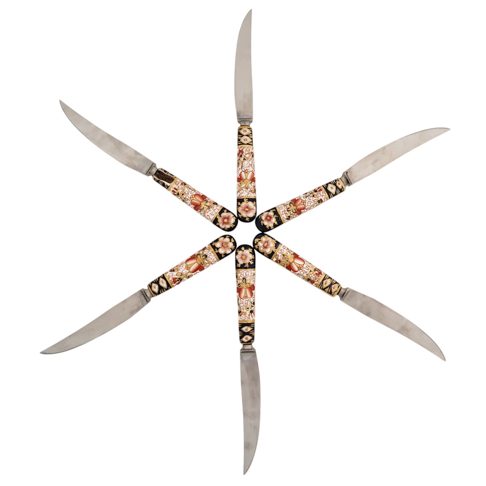 (6 Pc) Royal Crown Derby 'Traditional Imari' Steak Knives (1 of 14)