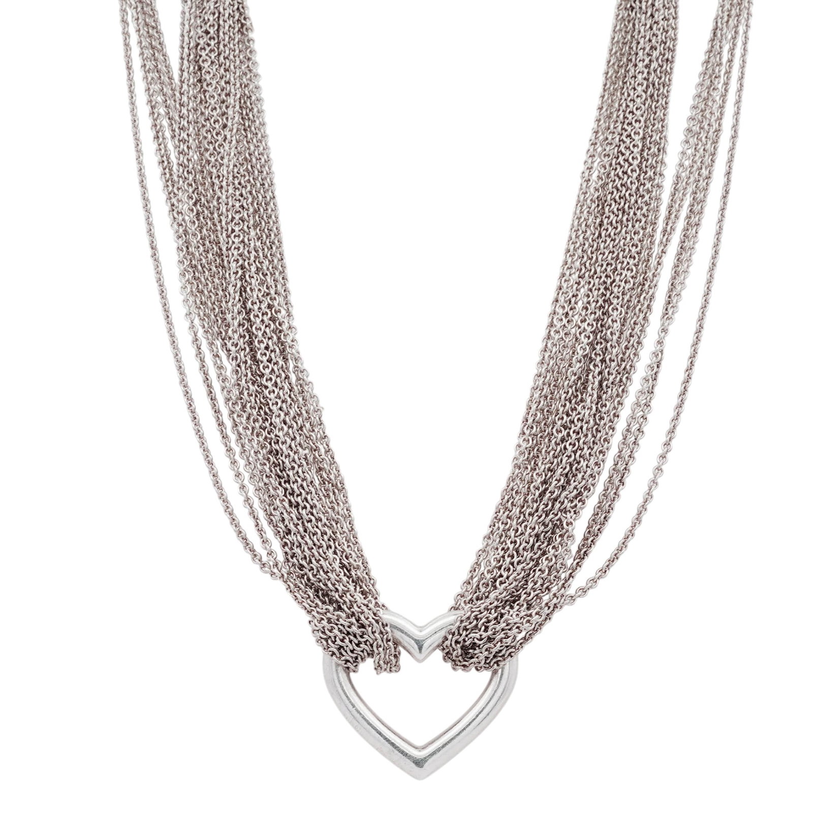 Tiffany & Co. Multi-strand Heart Necklace in Sterling Silver (1 of 5)
