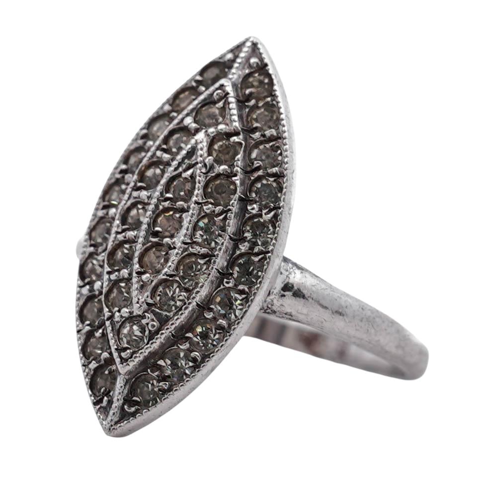 Sterling Silver Marquise CZ Cluster Ring (1 of 4)