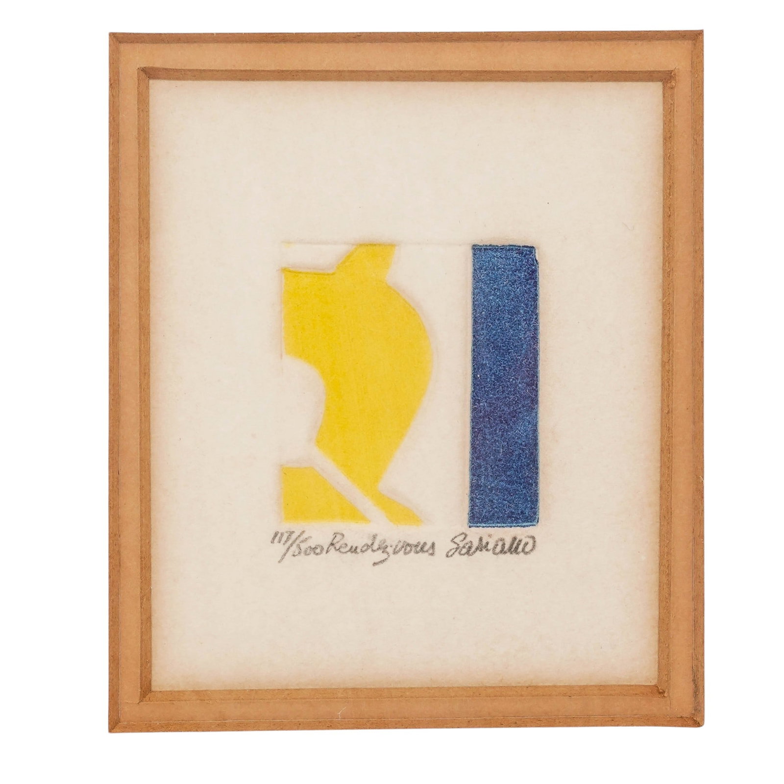 Jean Sariano (Algerian-French, b 1943), 'Rendez-Vous' Aquatint Etching (1 of 4)