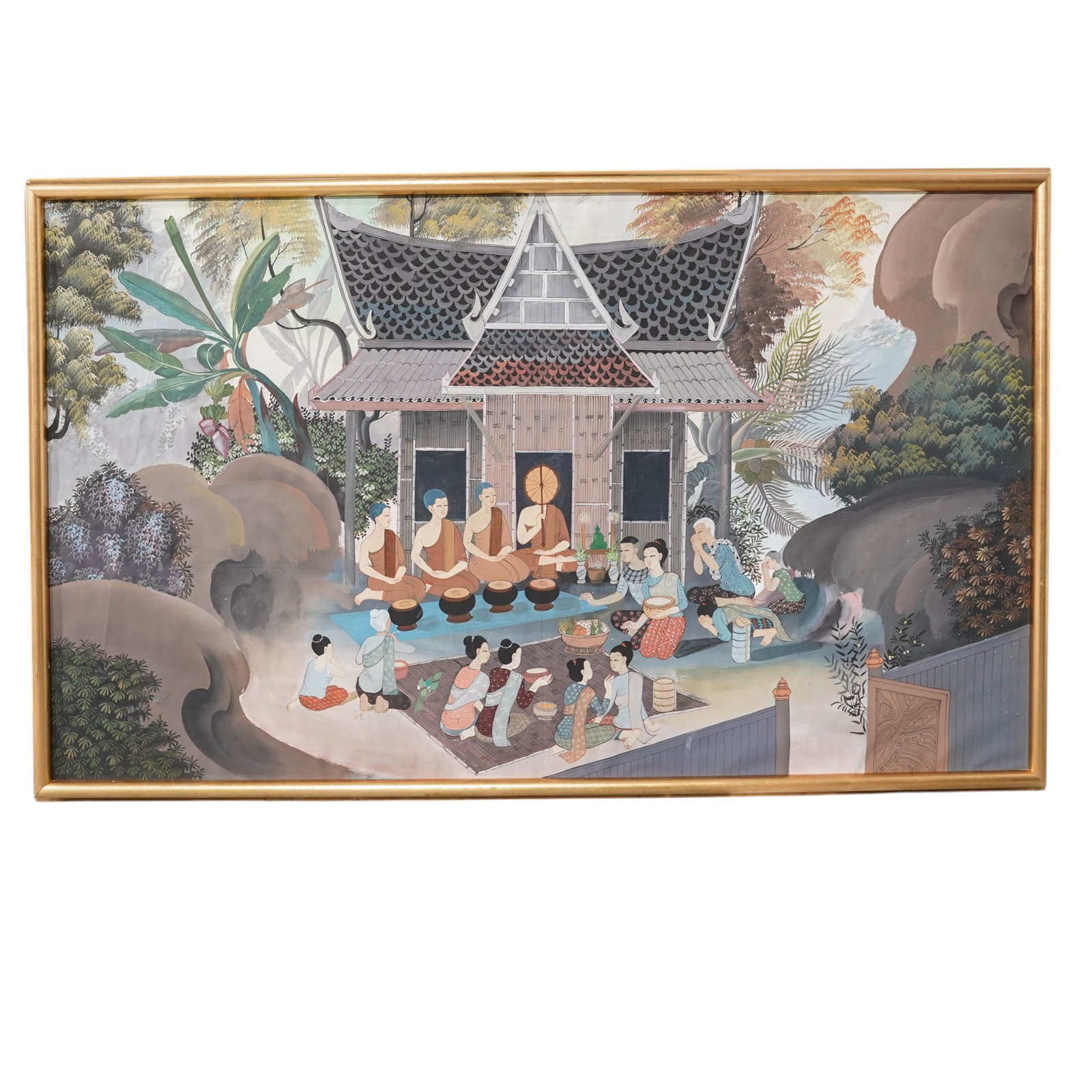 Thai School Acrylic On Canvas/Board Painting (1 of 5)