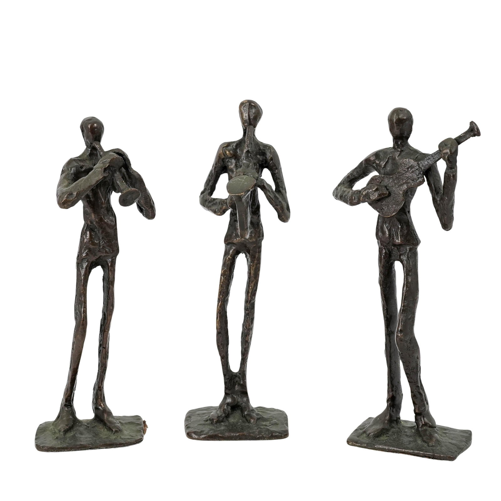 Bronze Brutalist Band Players Sculptures (1 of 4)