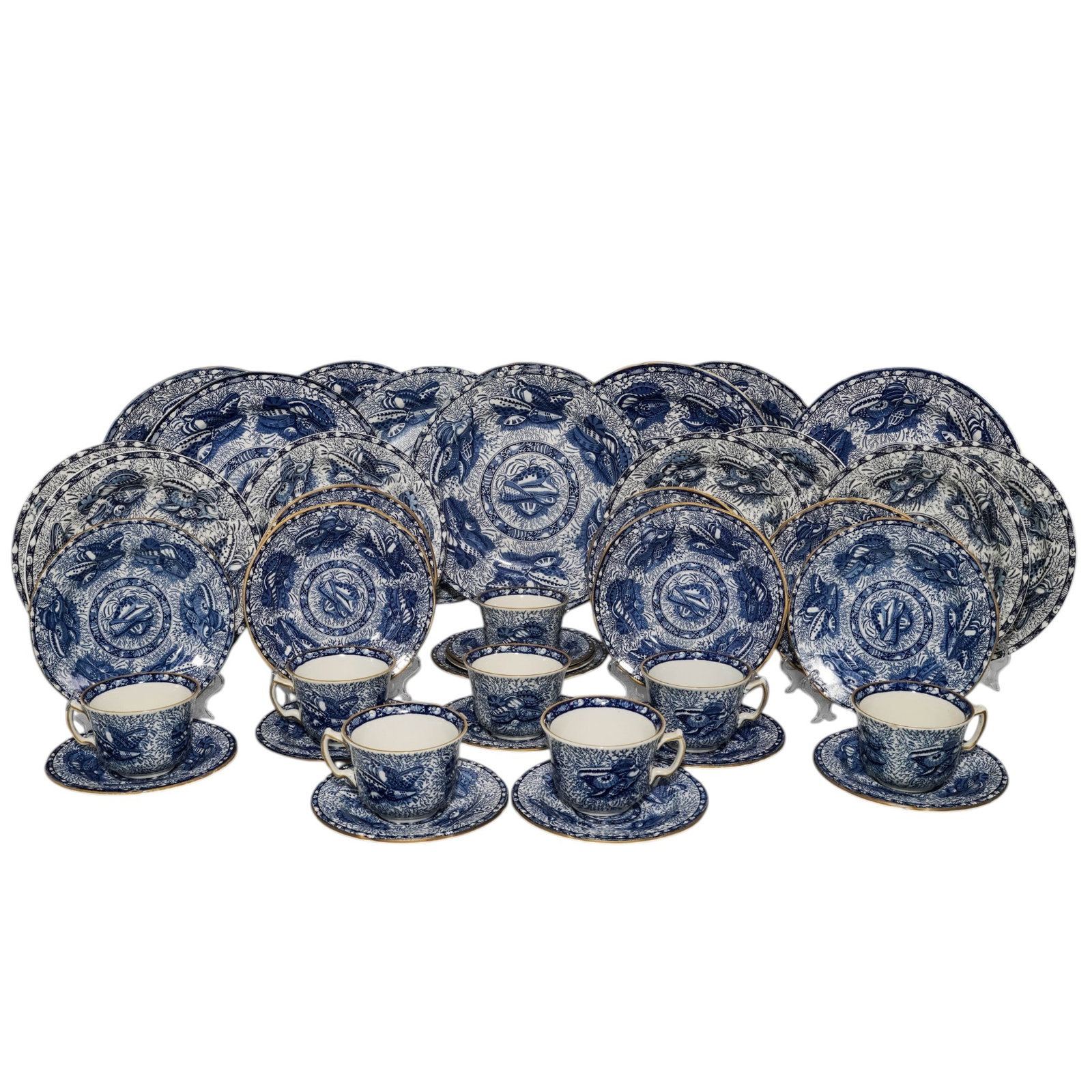 (41pc) Mottahedeh & Winterthur Museum "Torquay Blue" Porcelain Dinnerware (1 of 15)