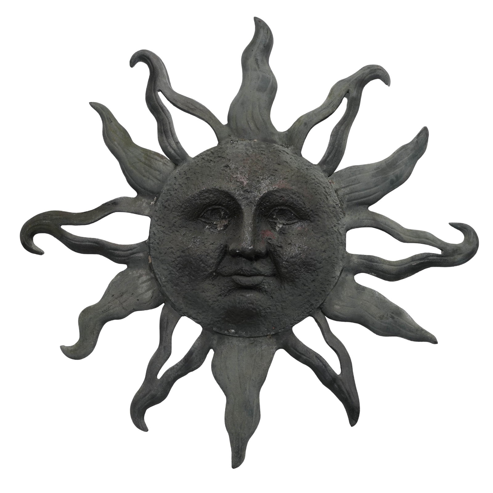 Figural Metal Sun Face Plaque (1 of 12)