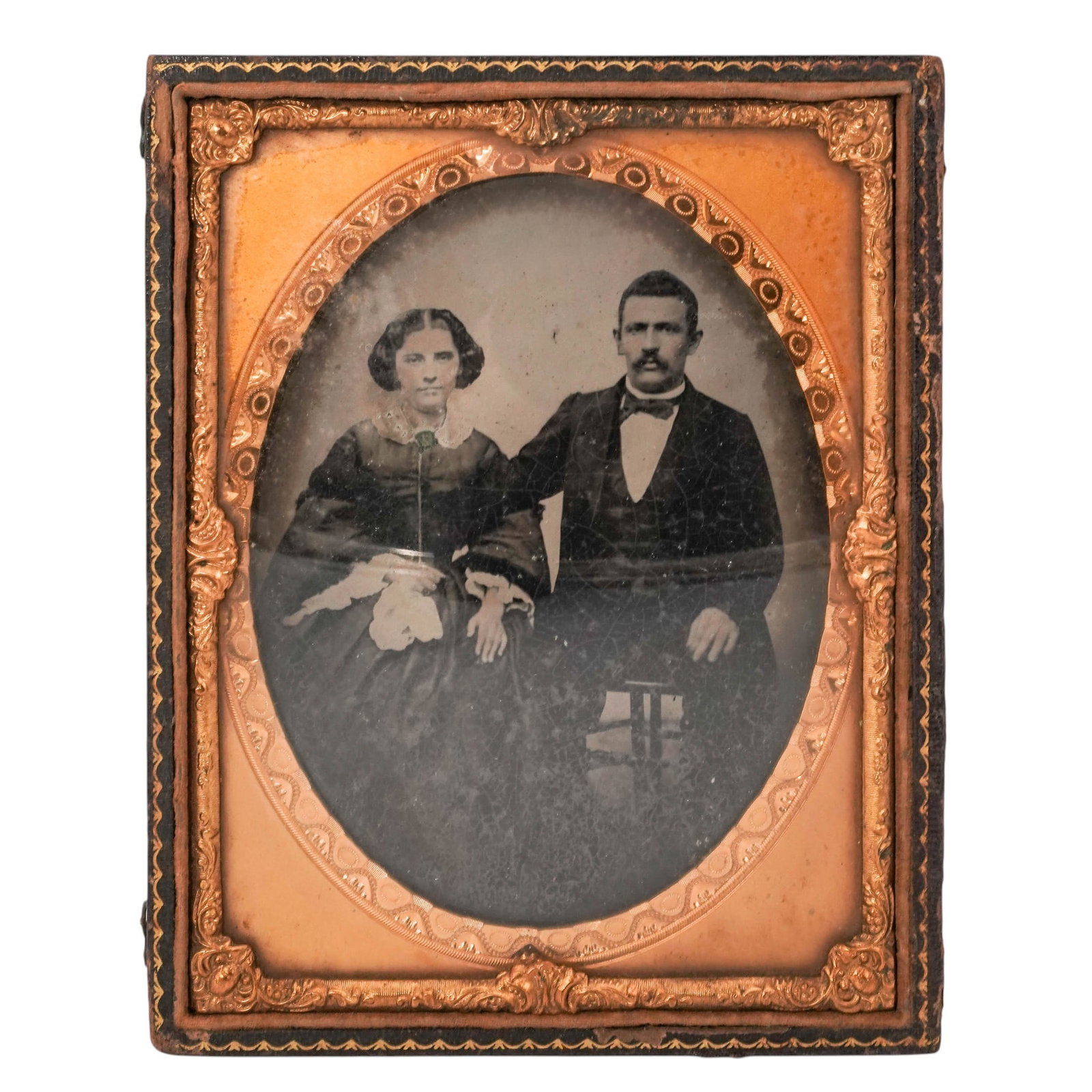 19th C. Daguerreotype Photograph Of Couple (1 of 3)