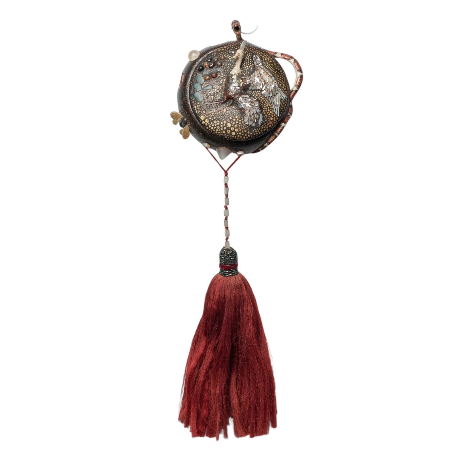 Japanese Lacquered Shagreen and Semi Previous Stone Box (1 of 10)