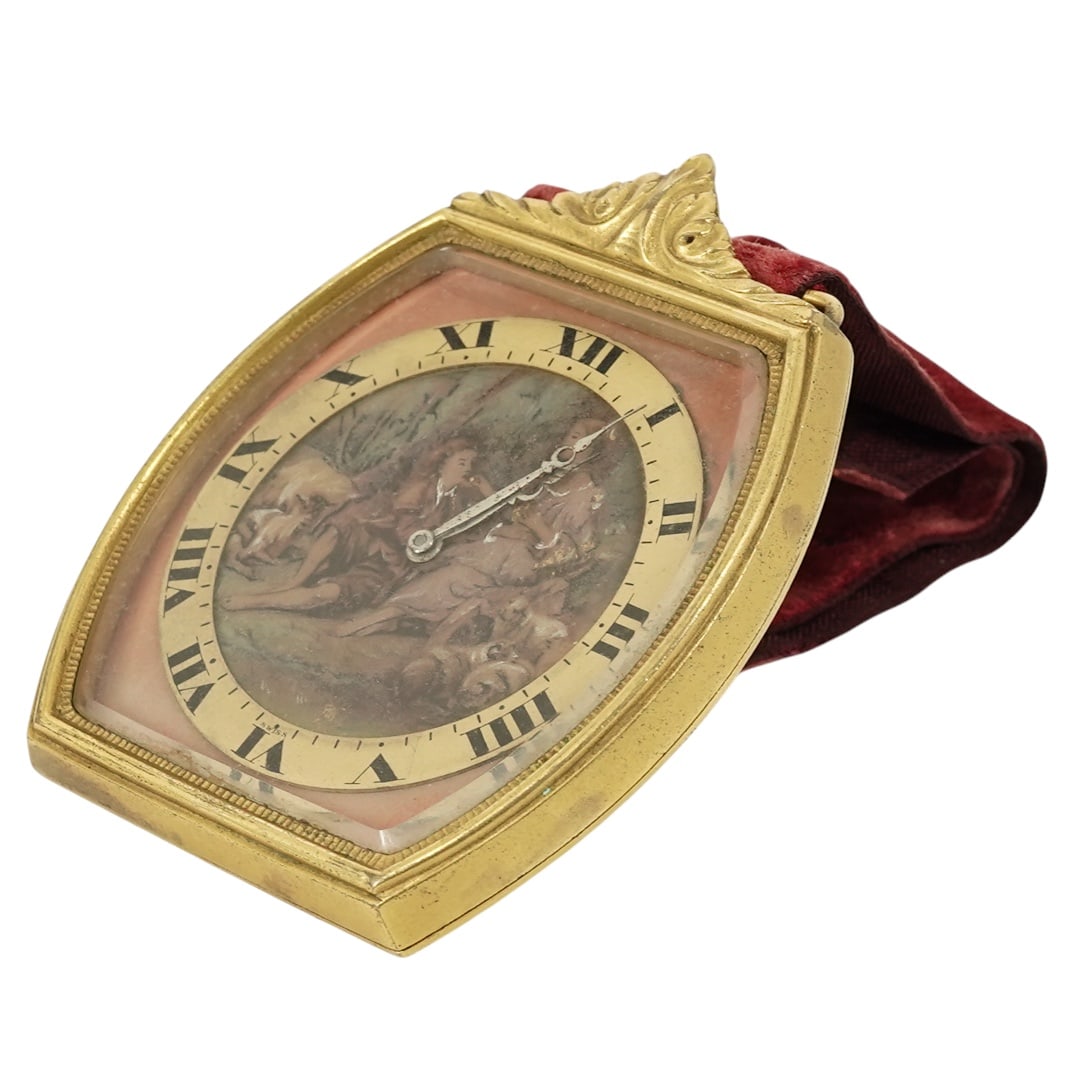 Antique Swiss Lemania Watch Company illustrated Boudoir Clock (1 of 4)