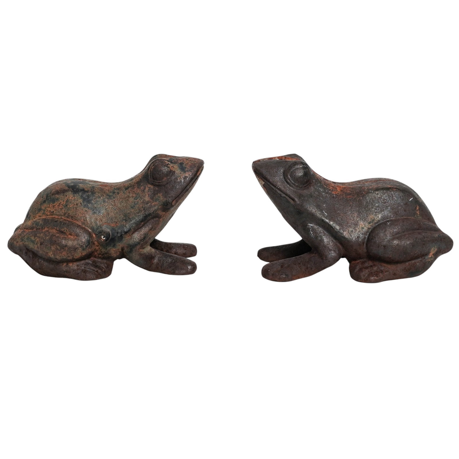 Pair Vintage Cast Iron Frog Door Stoppers (1 of 7)