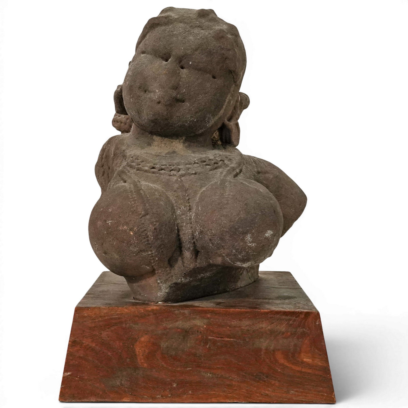 Ancient Indian Stone Female Deity Bust (1 of 5)