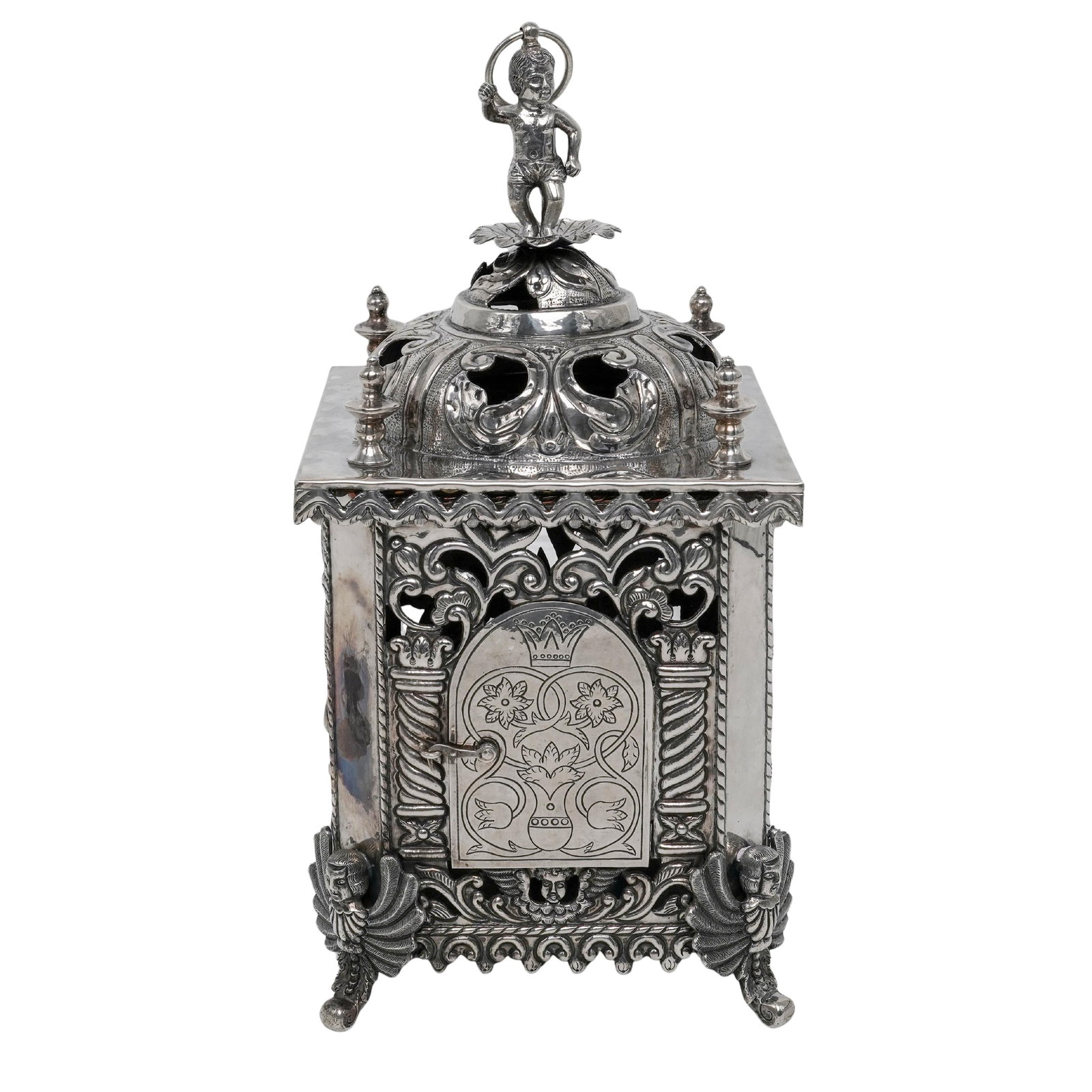 Antique Spanish-Colonial Sterling Silver Processional Hand-Lantern (1 of 7)