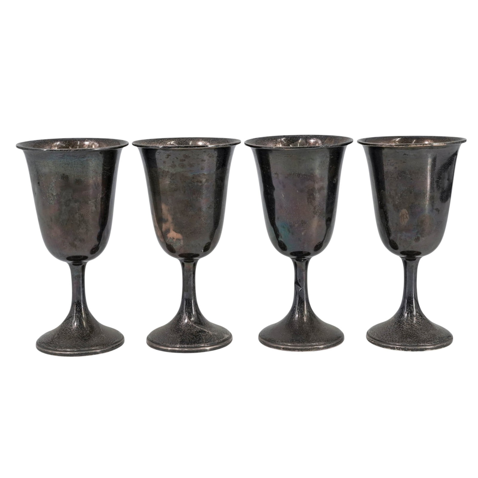 (4 Pc) Wallace Int. Sterling Silver Water Goblets (1 of 4)
