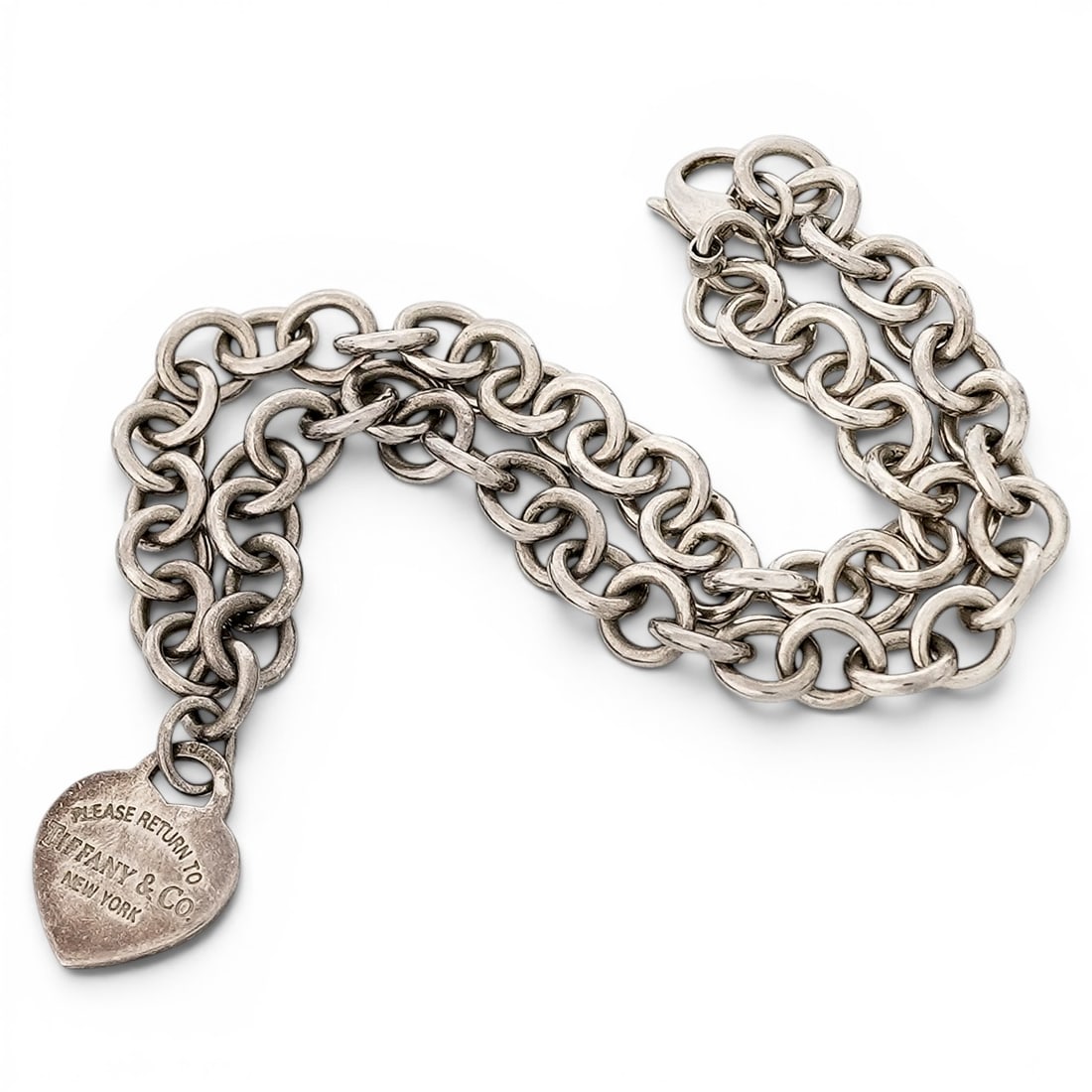 Tiffany & Co. Return to Tiffany Sterling Silver Heart Tag Necklace (1 of 4)