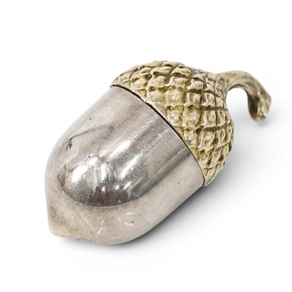 Tiffany & Co. Vermeil Sterling Silver Acorn Pill Box (1 of 4)