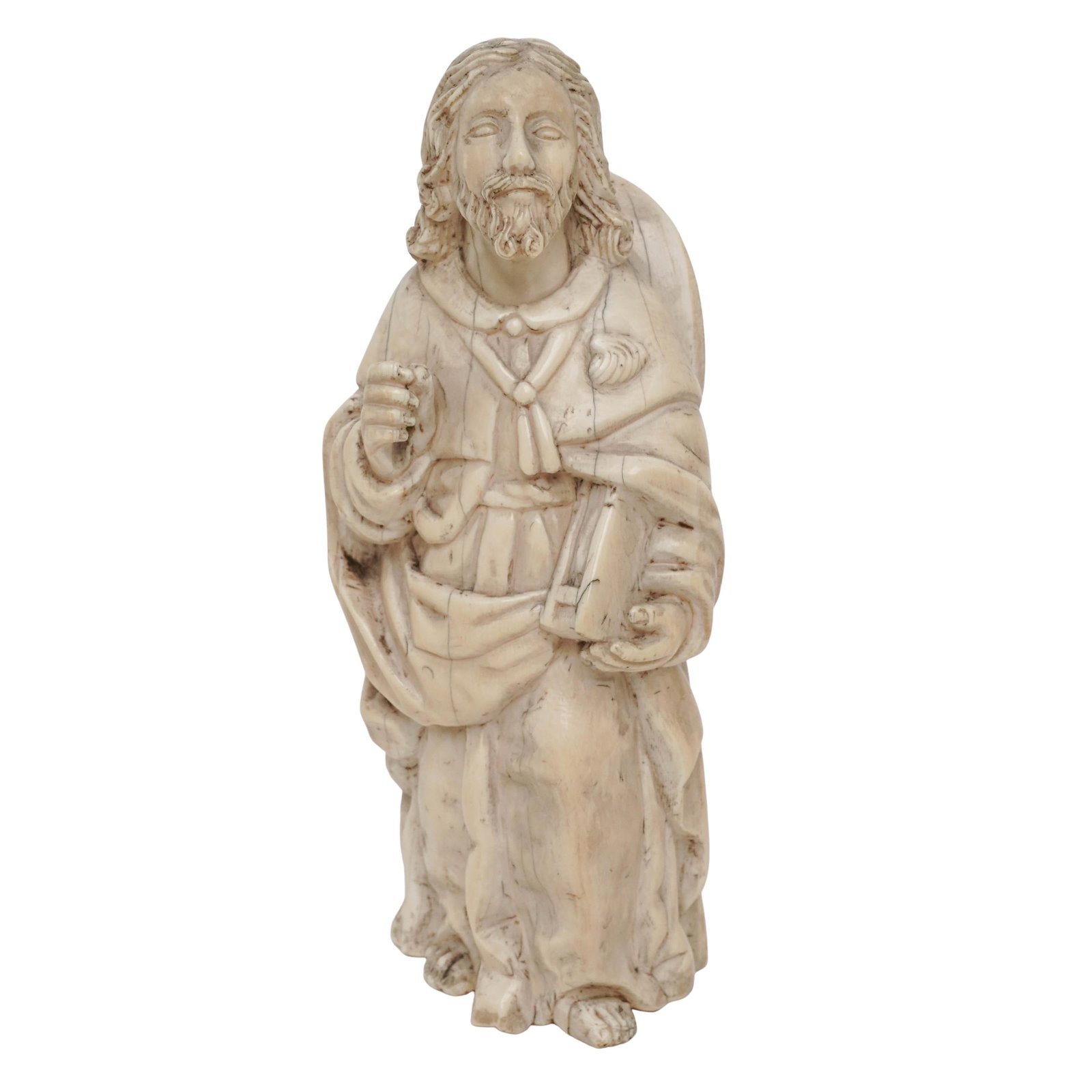 Antique 18th Century Hand Carved Bone Jesus Statue (1 of 7)