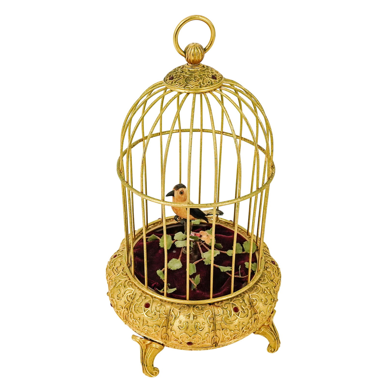 Vintage Eschle Reuge German Gilded Brass Bird Automaton Music Box (1 of 7)