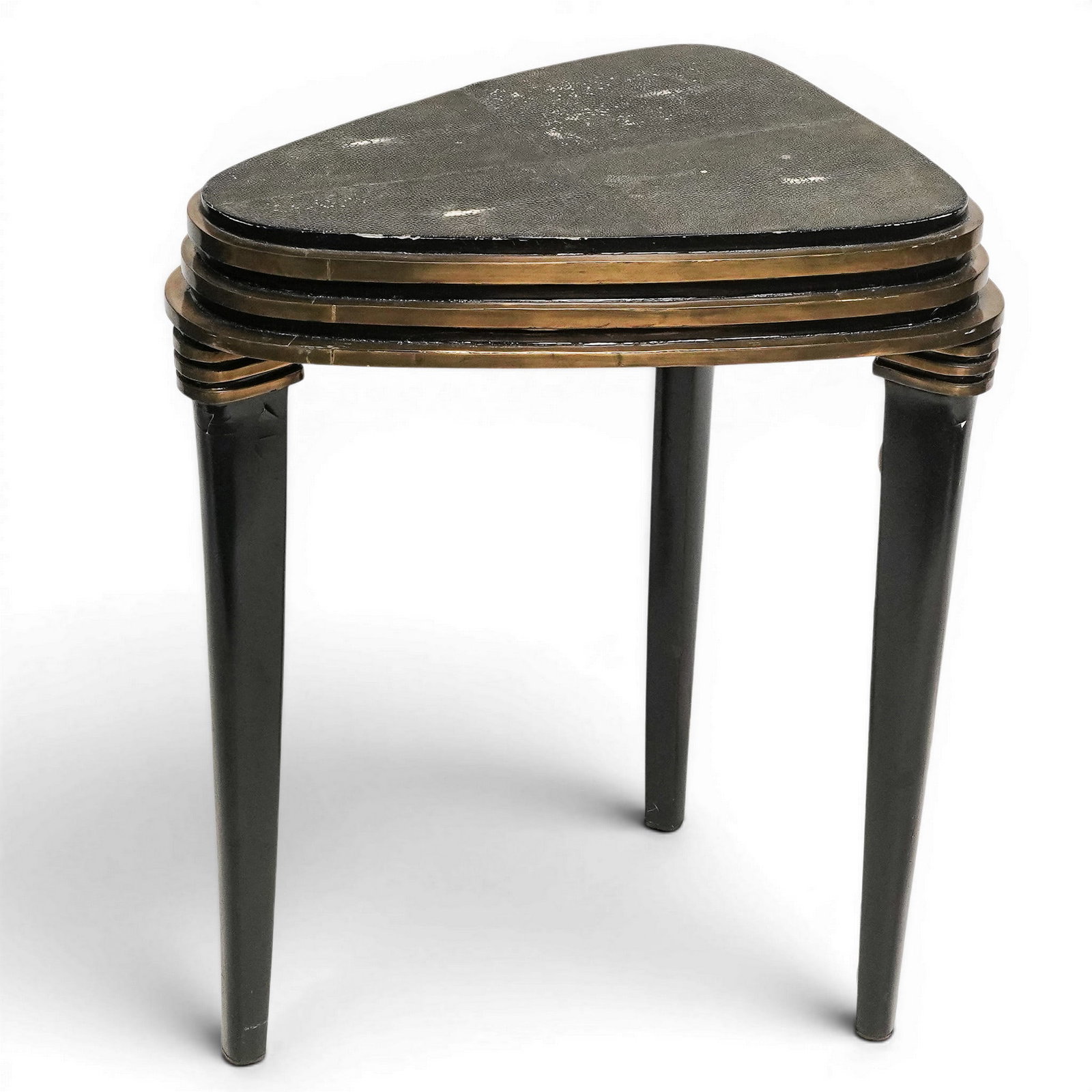 R & Y Augousti Shagreen Art Deco Revival Side Table (1 of 9)