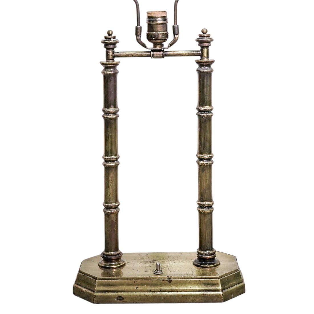 Mid Cent. Modern Brass Bamboo Form Table Lamp (1 of 10)