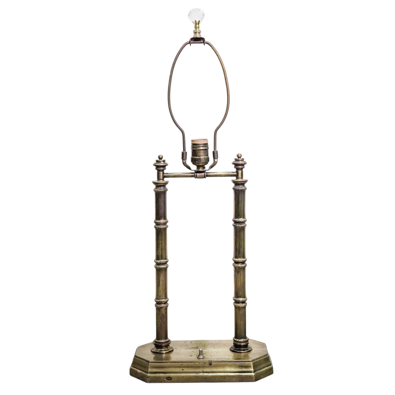 Mid Cent. Modern Brass Bamboo Form Table Lamp - 2