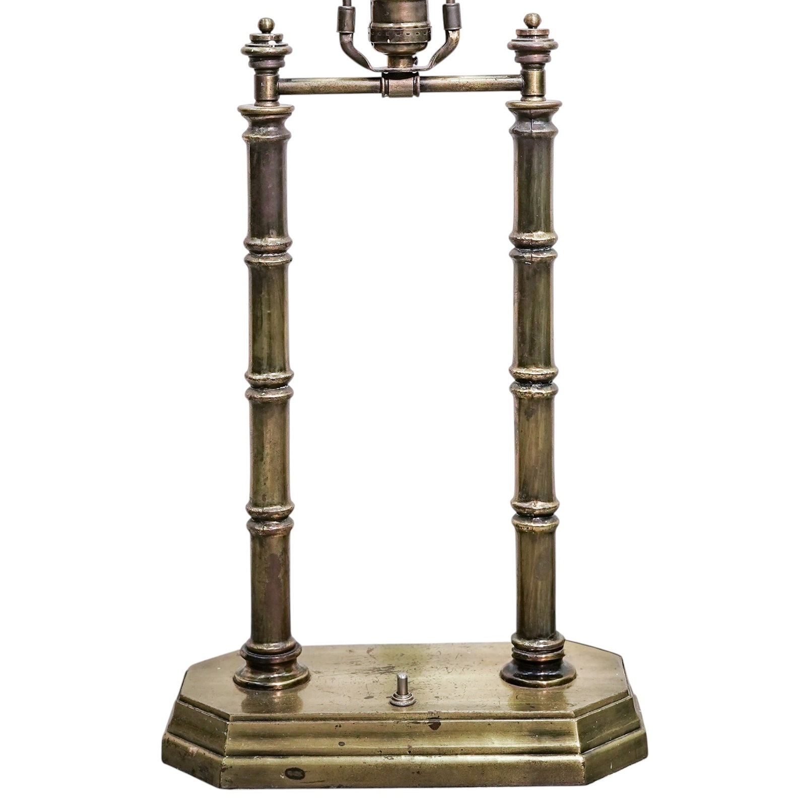 Mid Cent. Modern Brass Bamboo Form Table Lamp - 4