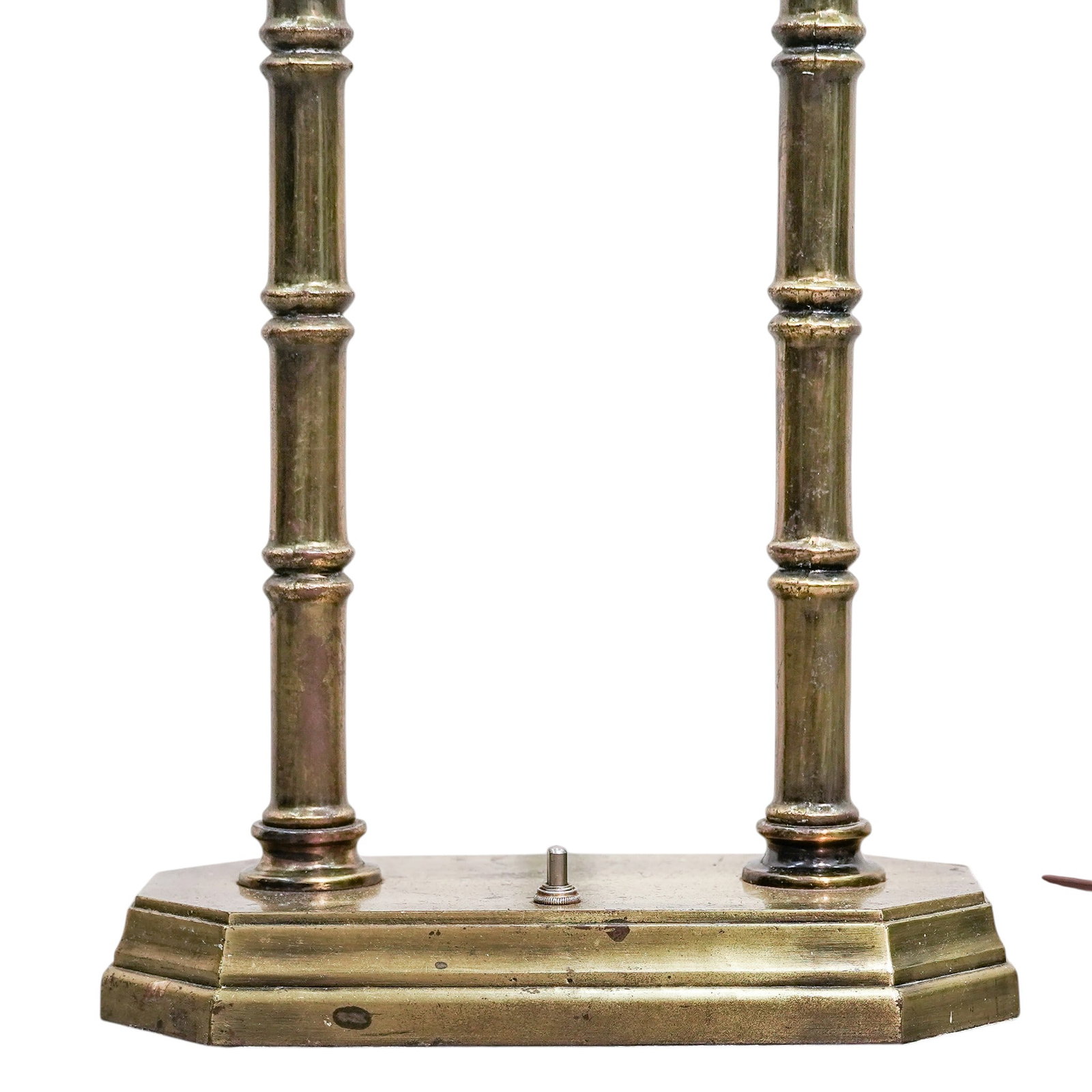 Mid Cent. Modern Brass Bamboo Form Table Lamp - 6