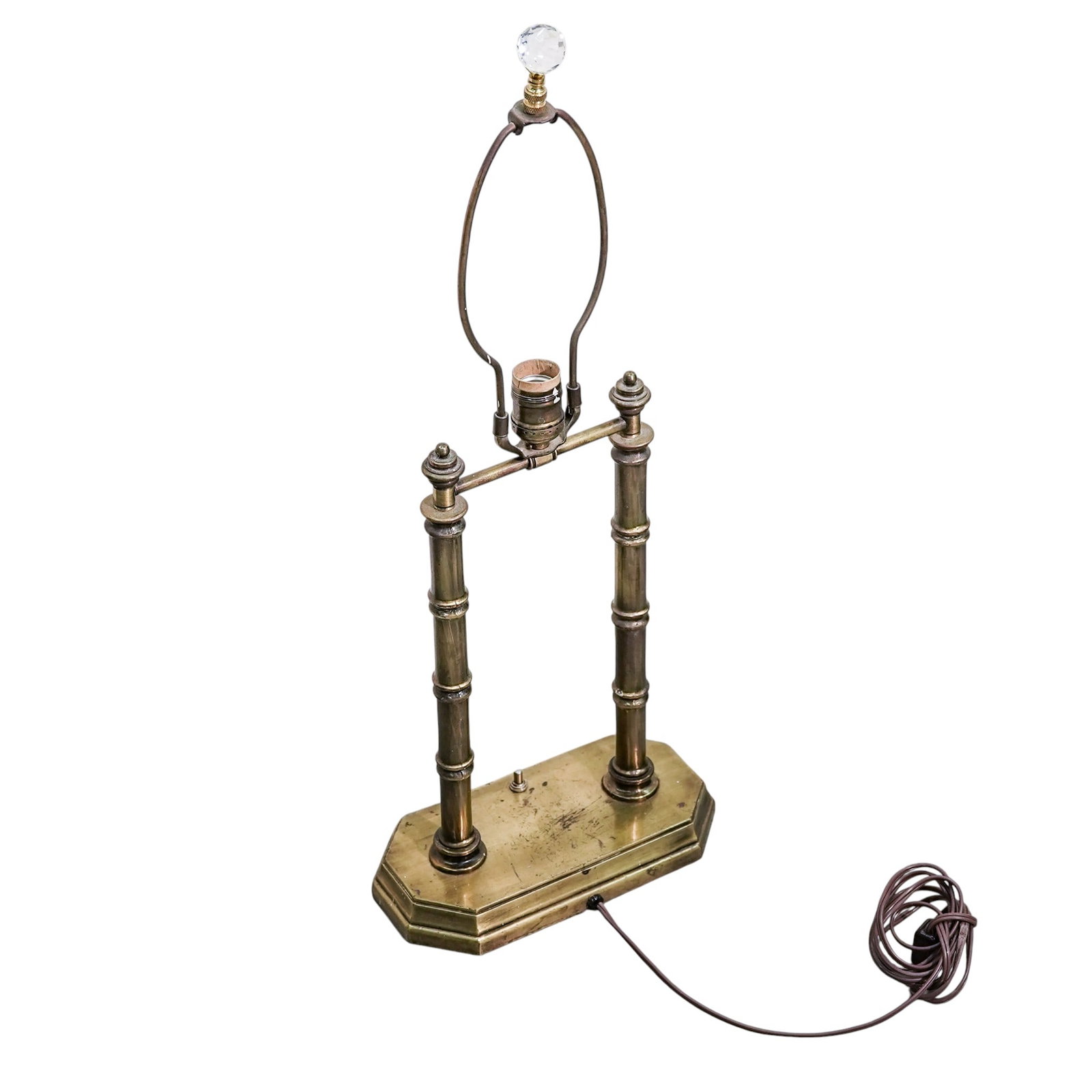 Mid Cent. Modern Brass Bamboo Form Table Lamp - 7