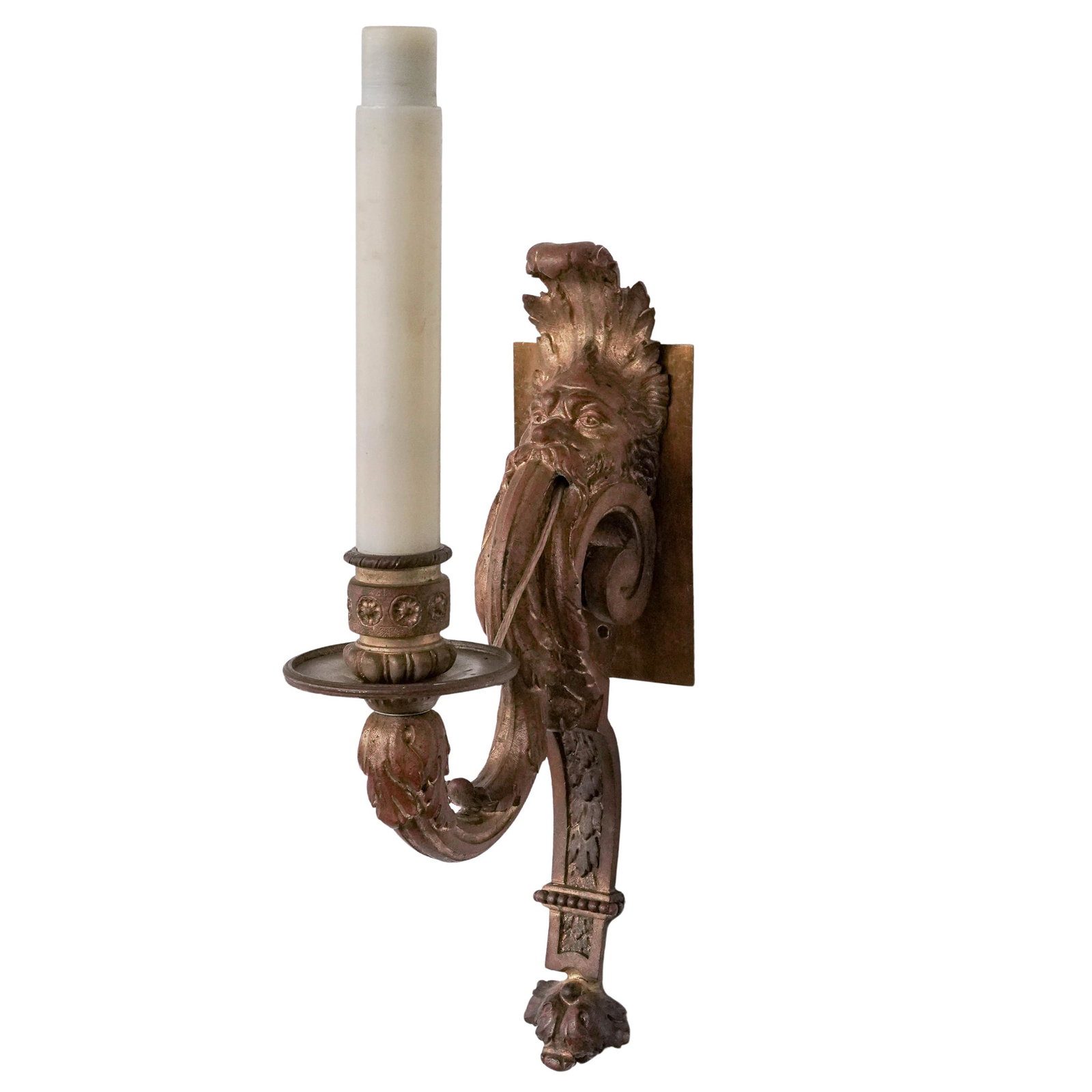 Antique Underwriters Laboratories Gilt Bronze Wall Sconce (1 of 6)