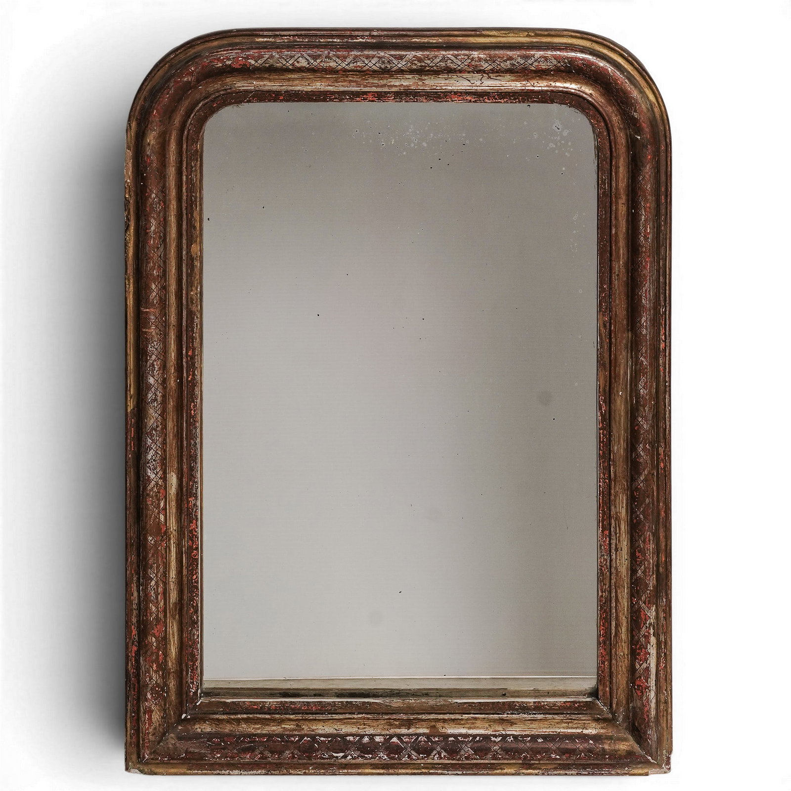 French Louis Philippe Style Giltwood Mirror: French Louis Philippe Style Giltwood Mirror 19th Century, France An elegant French mirror in the Louis Philippe style, featuring a gracefully contoured gilt wood frame with softly rounded corners and