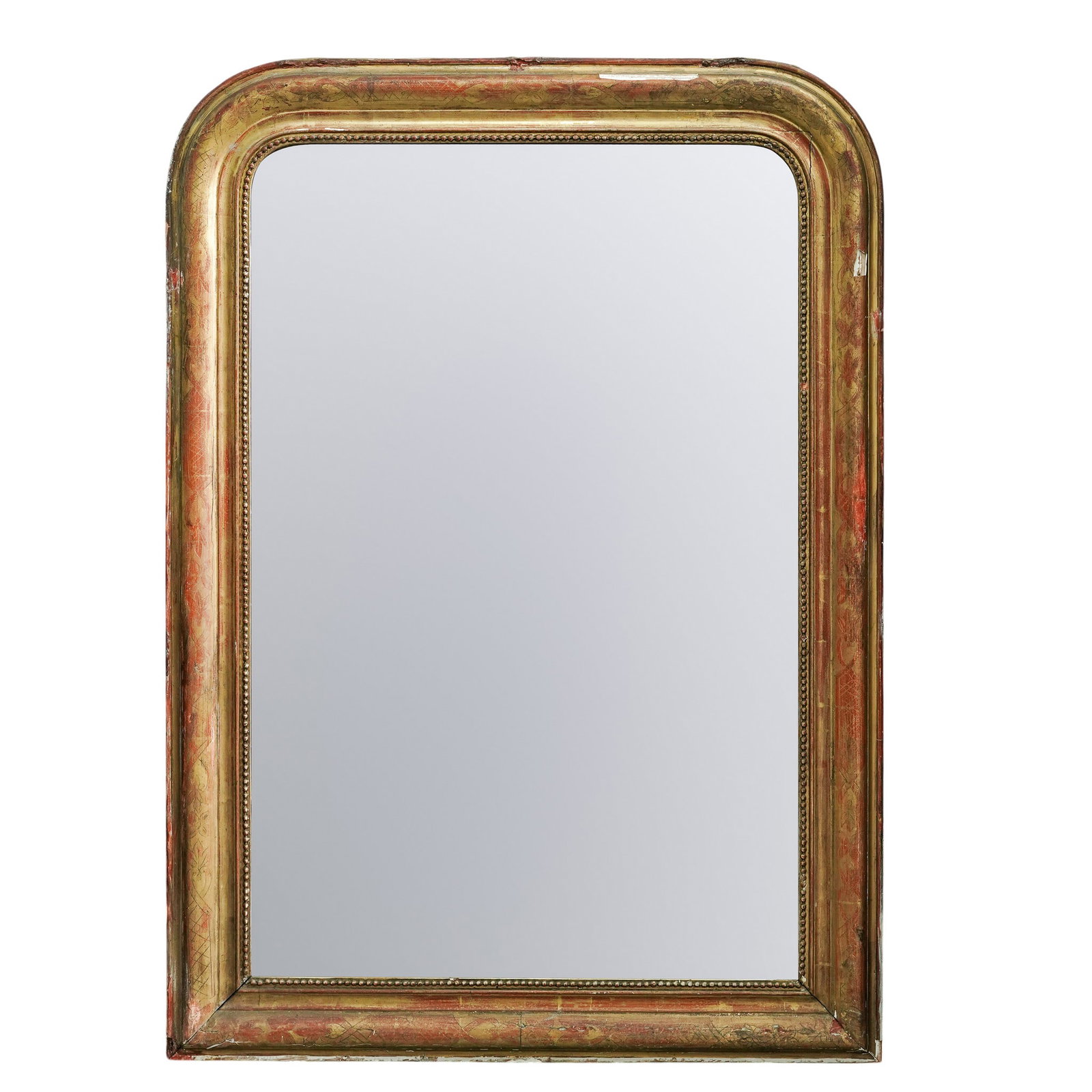 Antique French Louis Philippe Carved Giltwood Mantel Mirror (1 of 3)