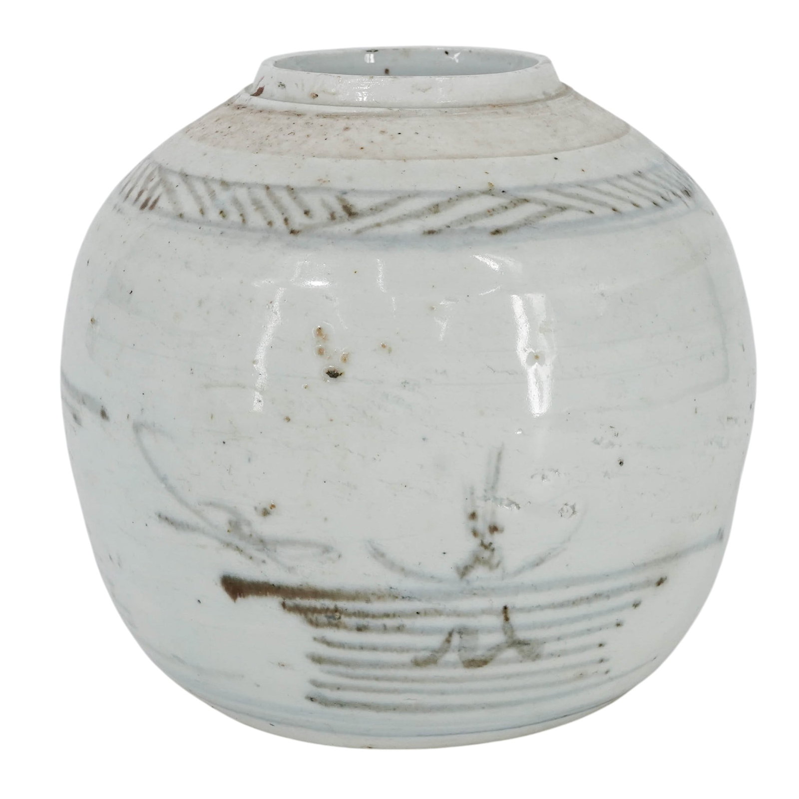 Antique Chinese Blue and White Porcelain Ginger Jar (1 of 7)