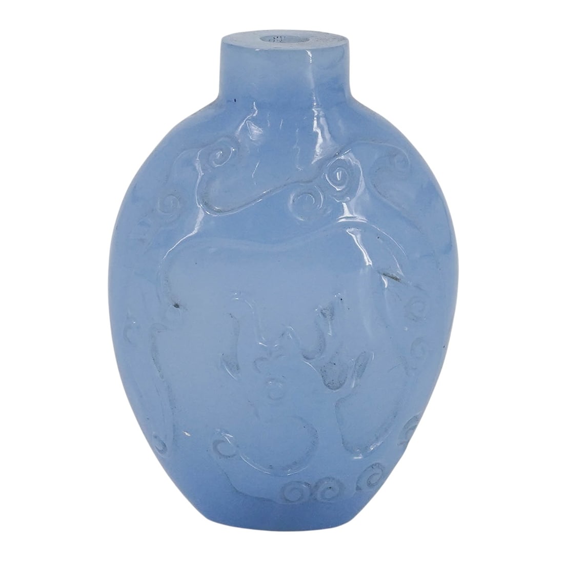 Chinese Qing Sky Blue Glass Snuff Bottle (1 of 4)