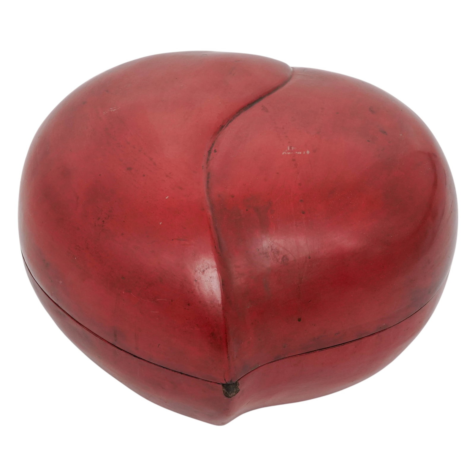 Large Vintage Chinese Red Lacquer Peach Box (1 of 7)