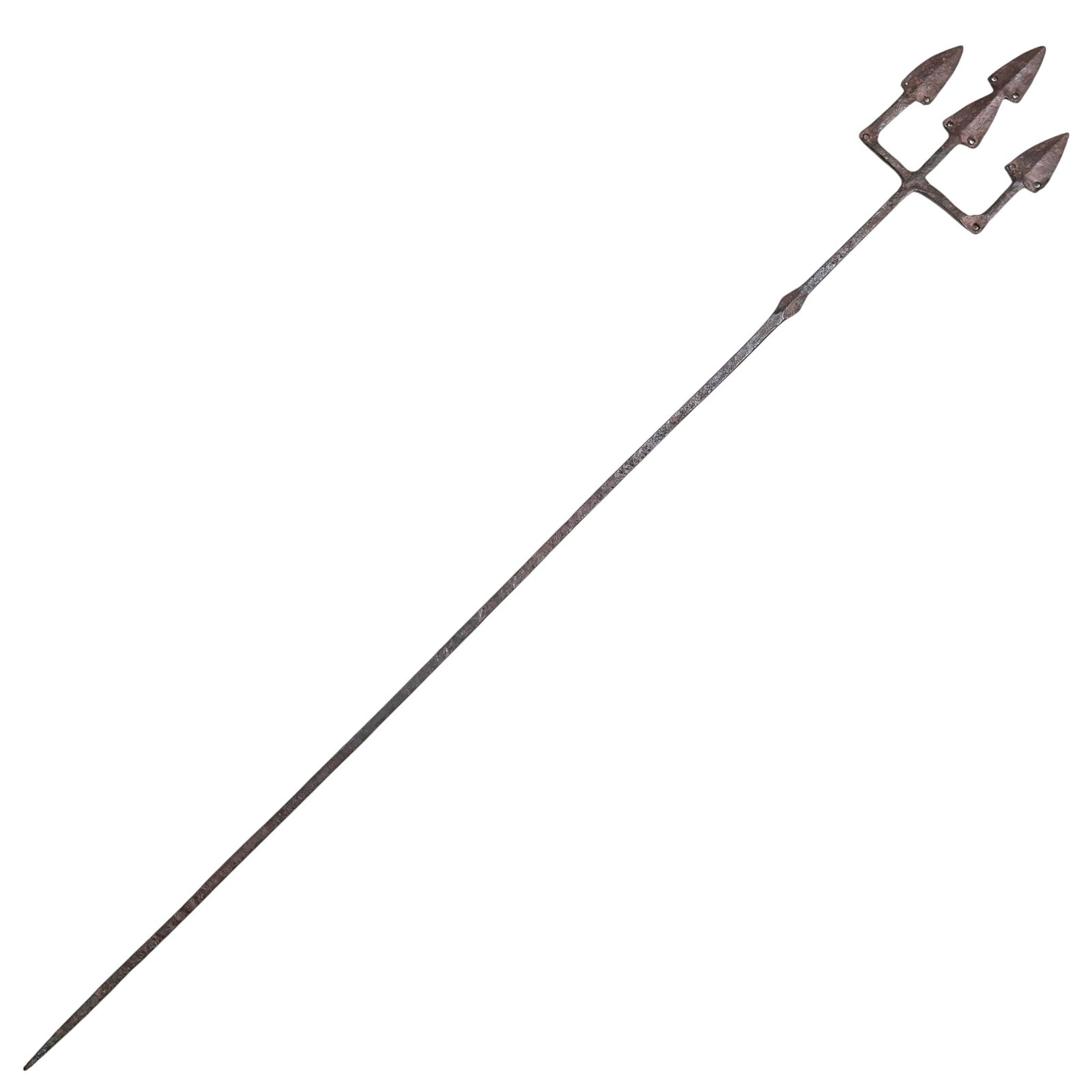 Hand Forged Large Iron Trident (1 of 5)