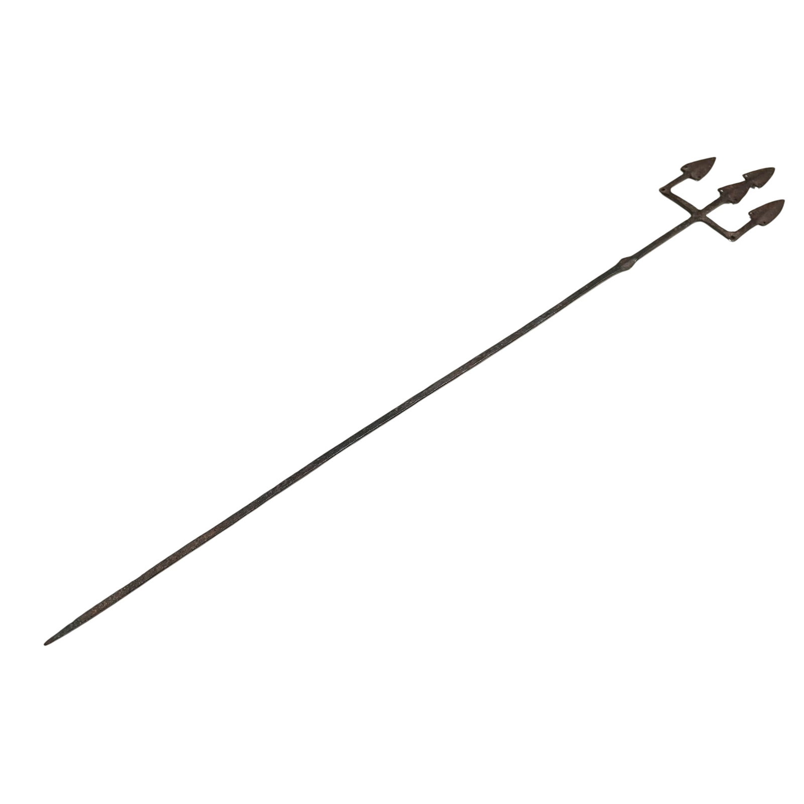 Hand Forged Large Iron Trident - 5