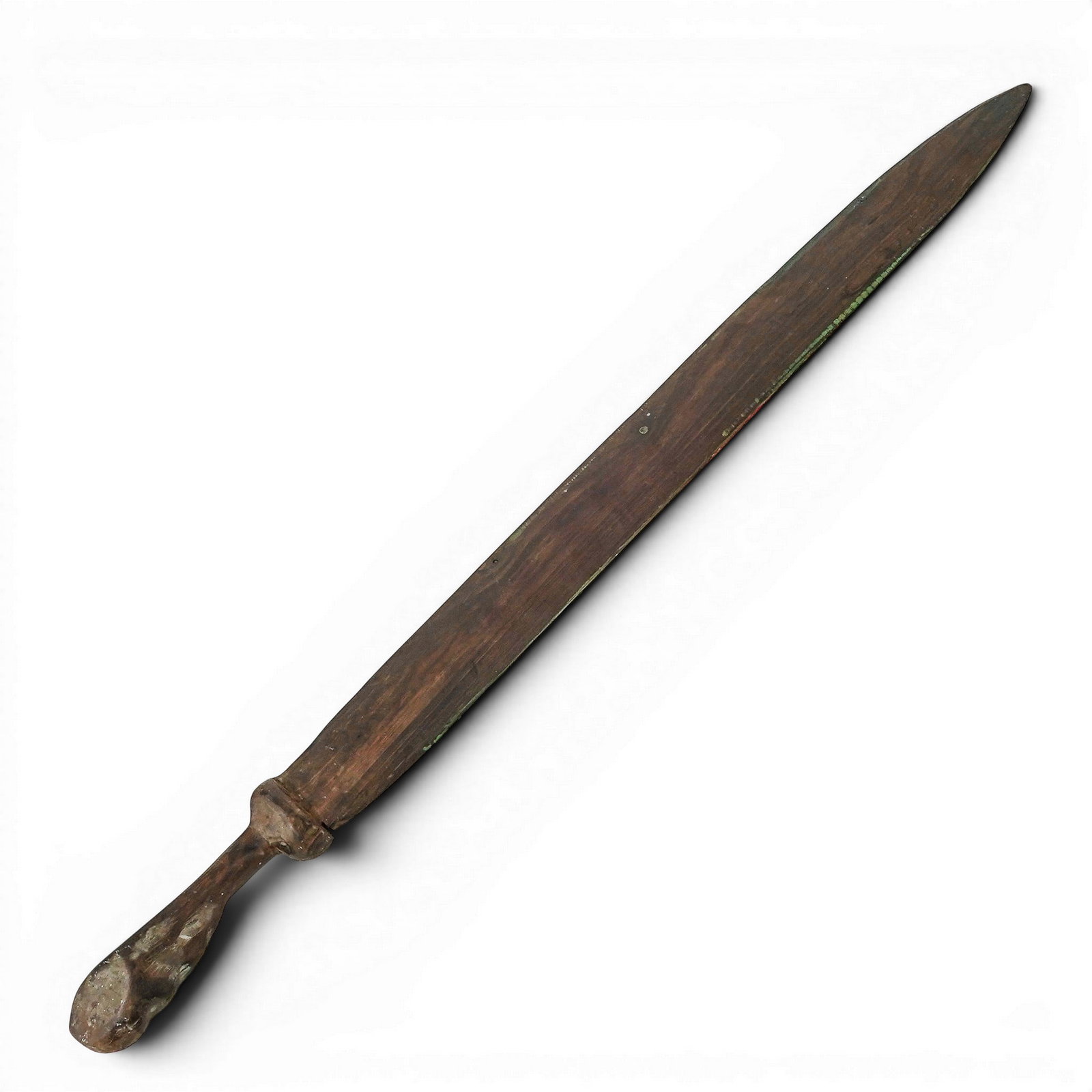 Antique Papua New Guinea "Massim" Carved Wood Sword Club: Antique Papua New Guinea "Massim" Carved Wood Sword Club Early 20th Cent., African This is a Massim sword club from the Trobriand Islands of Papua New Guinea, hand-carved from dense tropical hardwood 